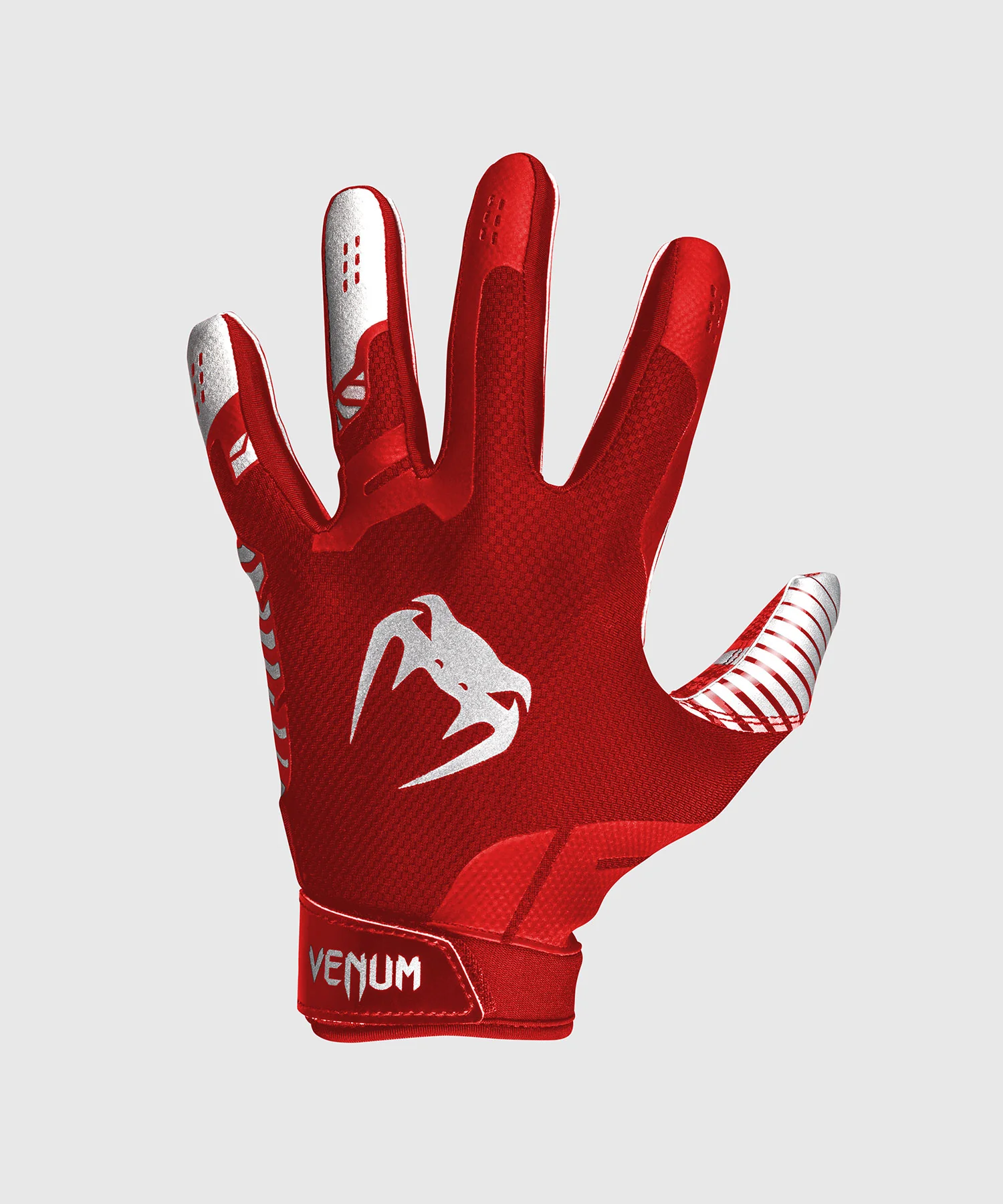 Gants de Football Venum Elite - Rouge/Argent - Image 2