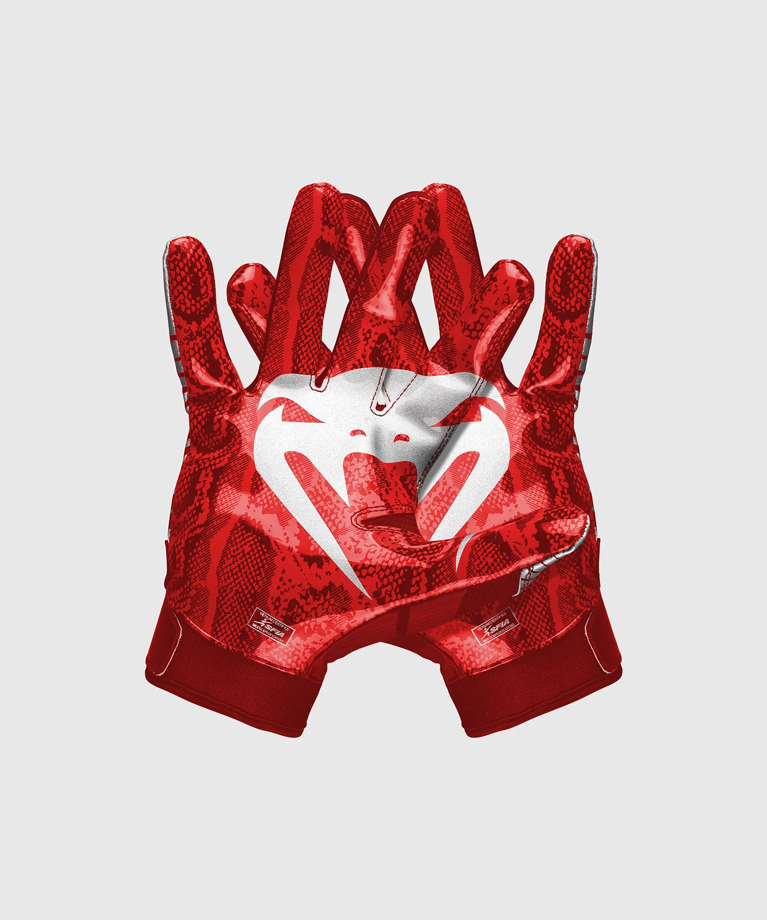Gants de Football Venum Elite - Rouge/Argent - Image 6