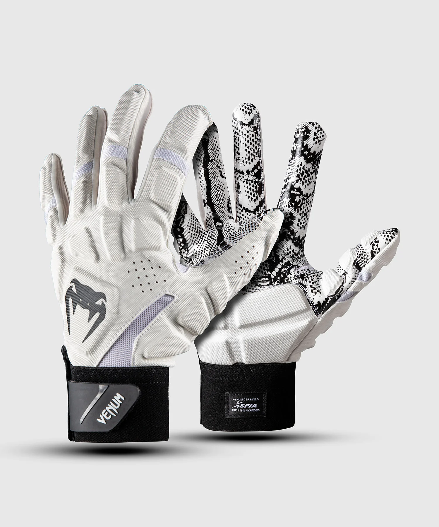 Gants de football Venum Elite Xtp blancs et noirs