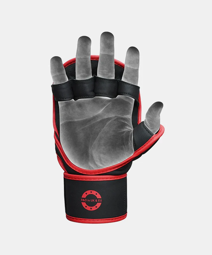 Gants de sparring MMA F6 Kara RDX - Noir/Rouge - Image 5