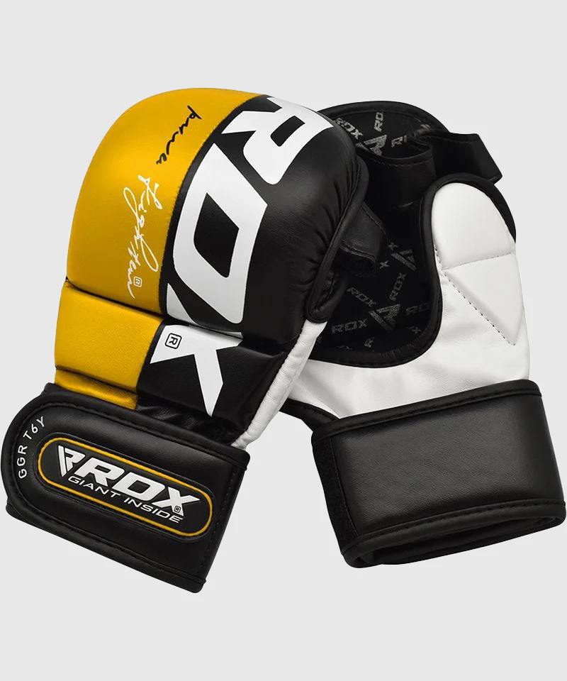 Gants de sparring MMA T6 RDX Sports - Jaune - Image 6