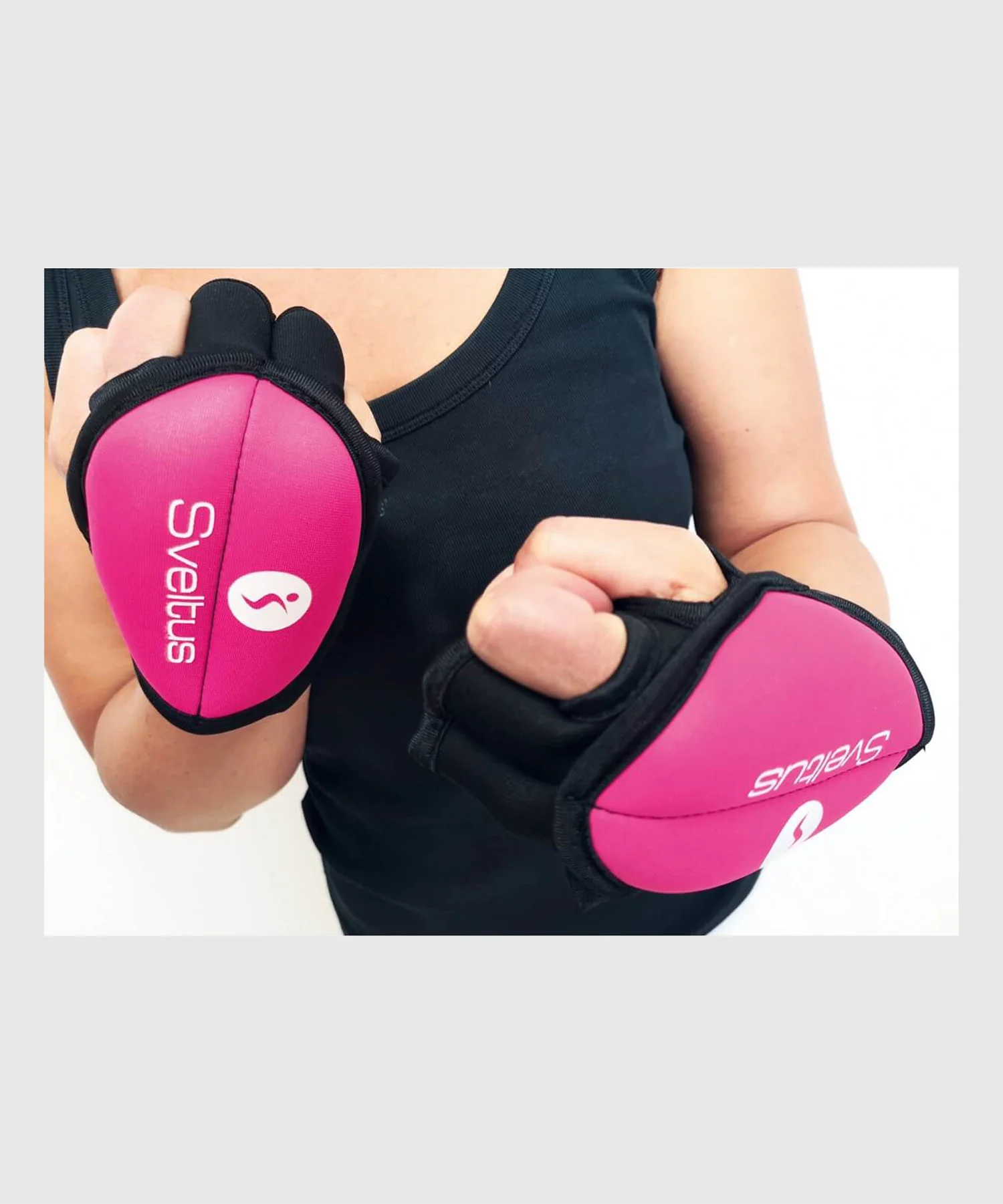 Gants de Piloxing Sveltus - 250 g - Lot de 2 - Rose/Noir - Image 4