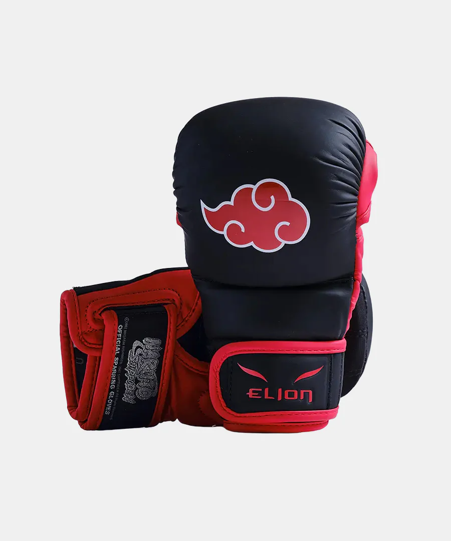 Gants de sparring MMA Akatsuki Elion x Naruto - Noir/Rouge