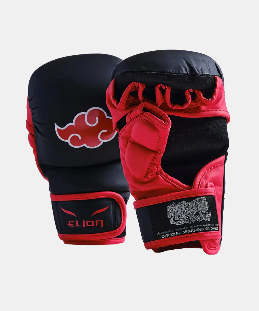 Gants de sparring MMA Akatsuki Elion x Naruto - Noir/Rouge - Image 3