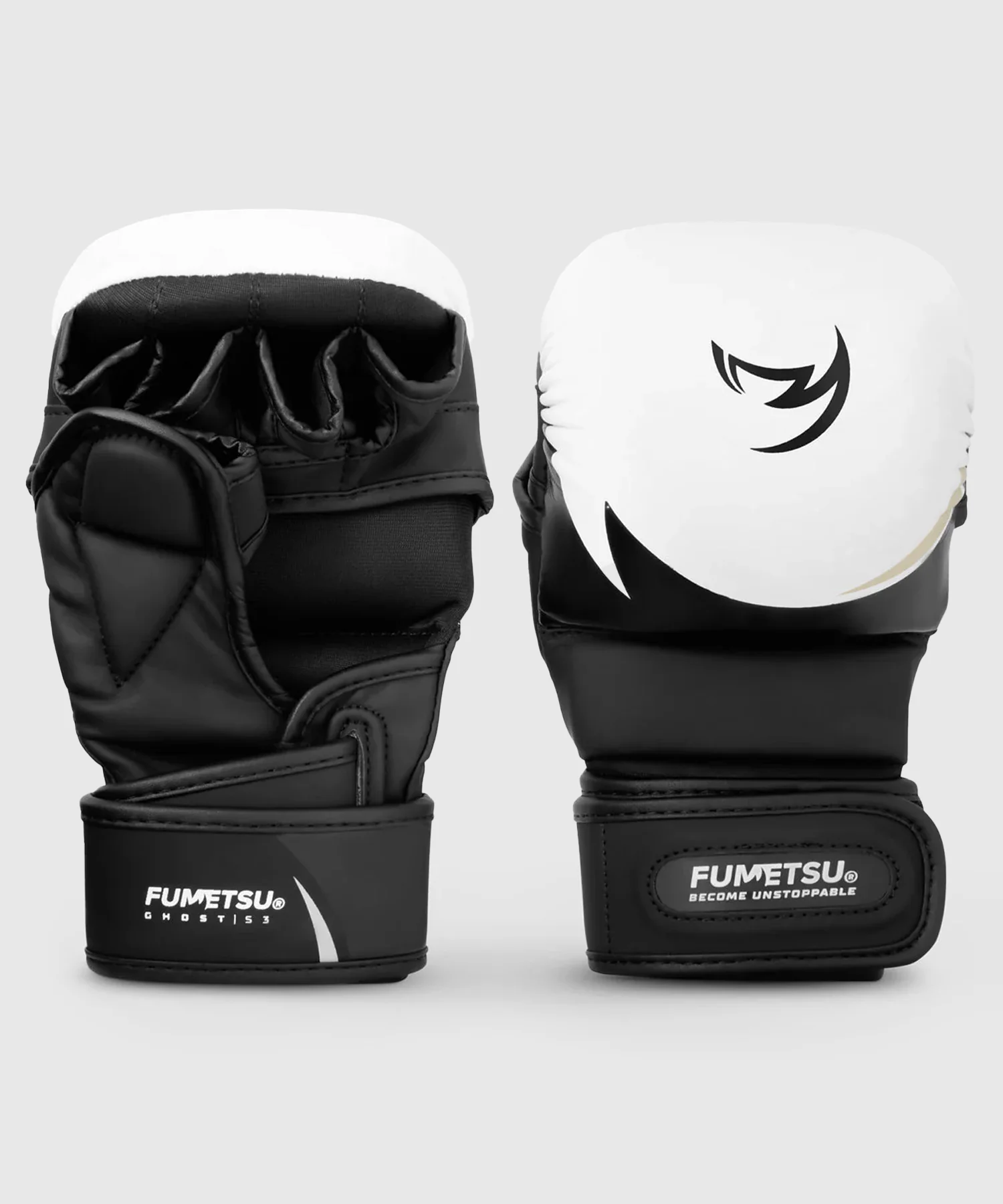 Gants de sparring MMA Ghost S3 Fumetsu - Blanc/Noir/Gris - Image 2