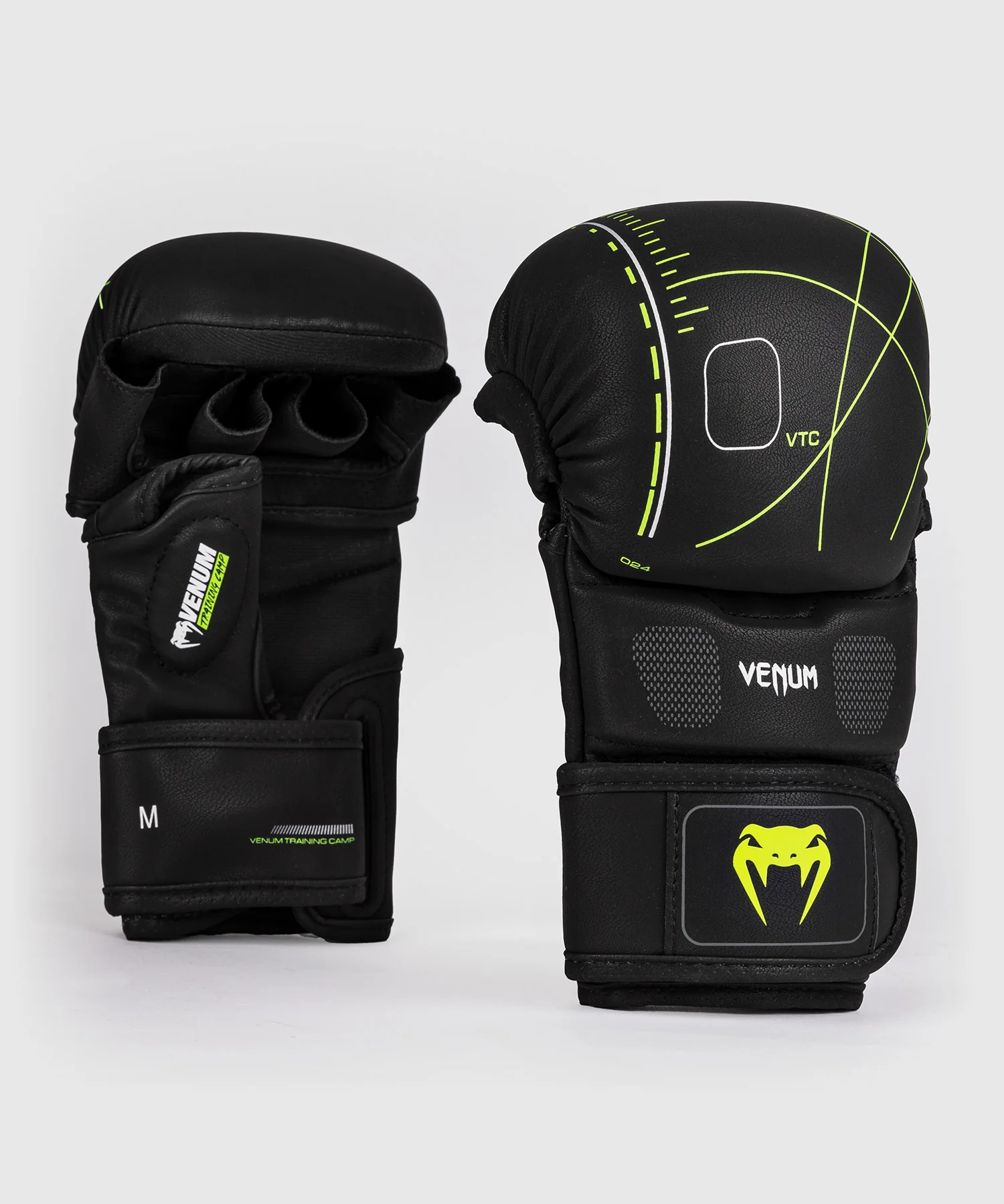 Gants de sparring Venum Training Camp 4.0 - Noir/Vert néo