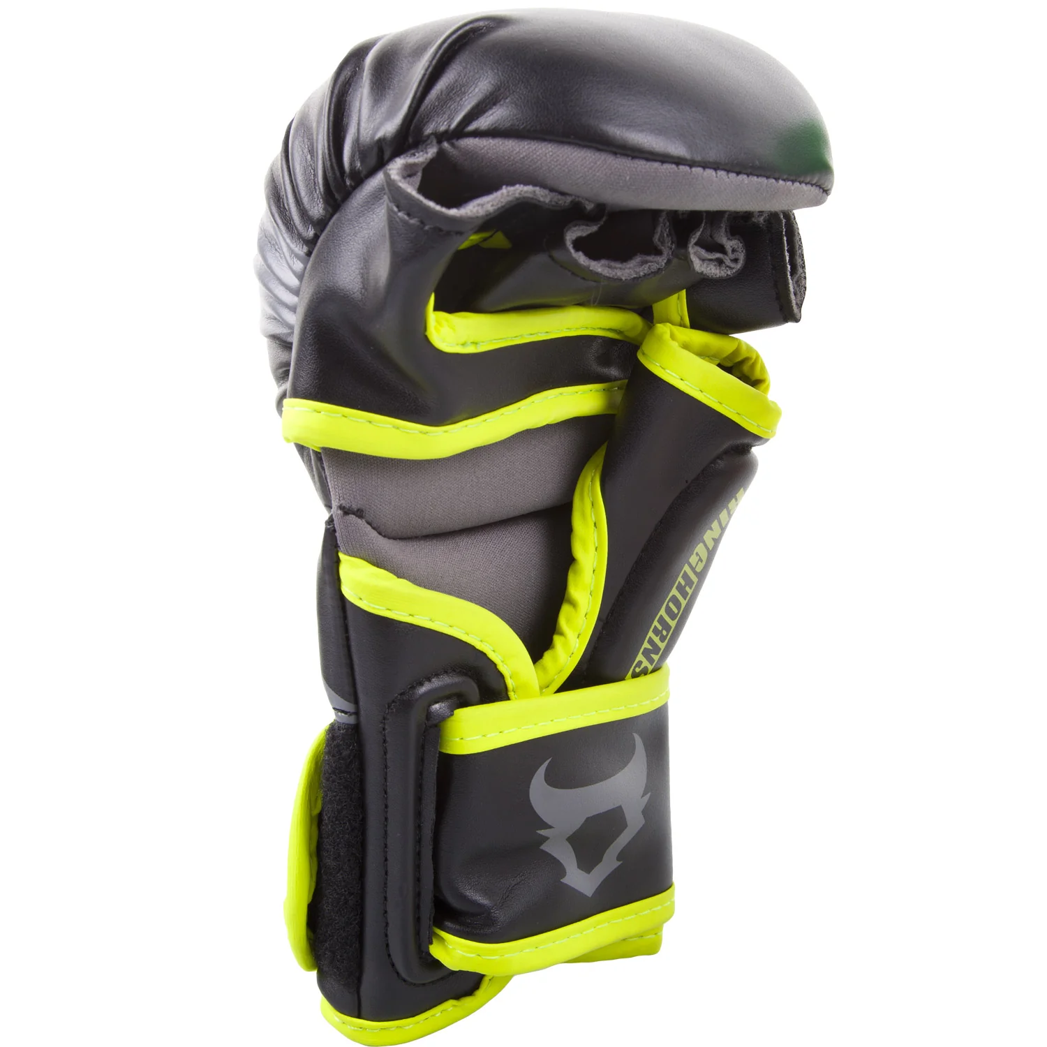 Gants de sparring Ringhorns Charger - Noir/Jaune Fluo - Image 4