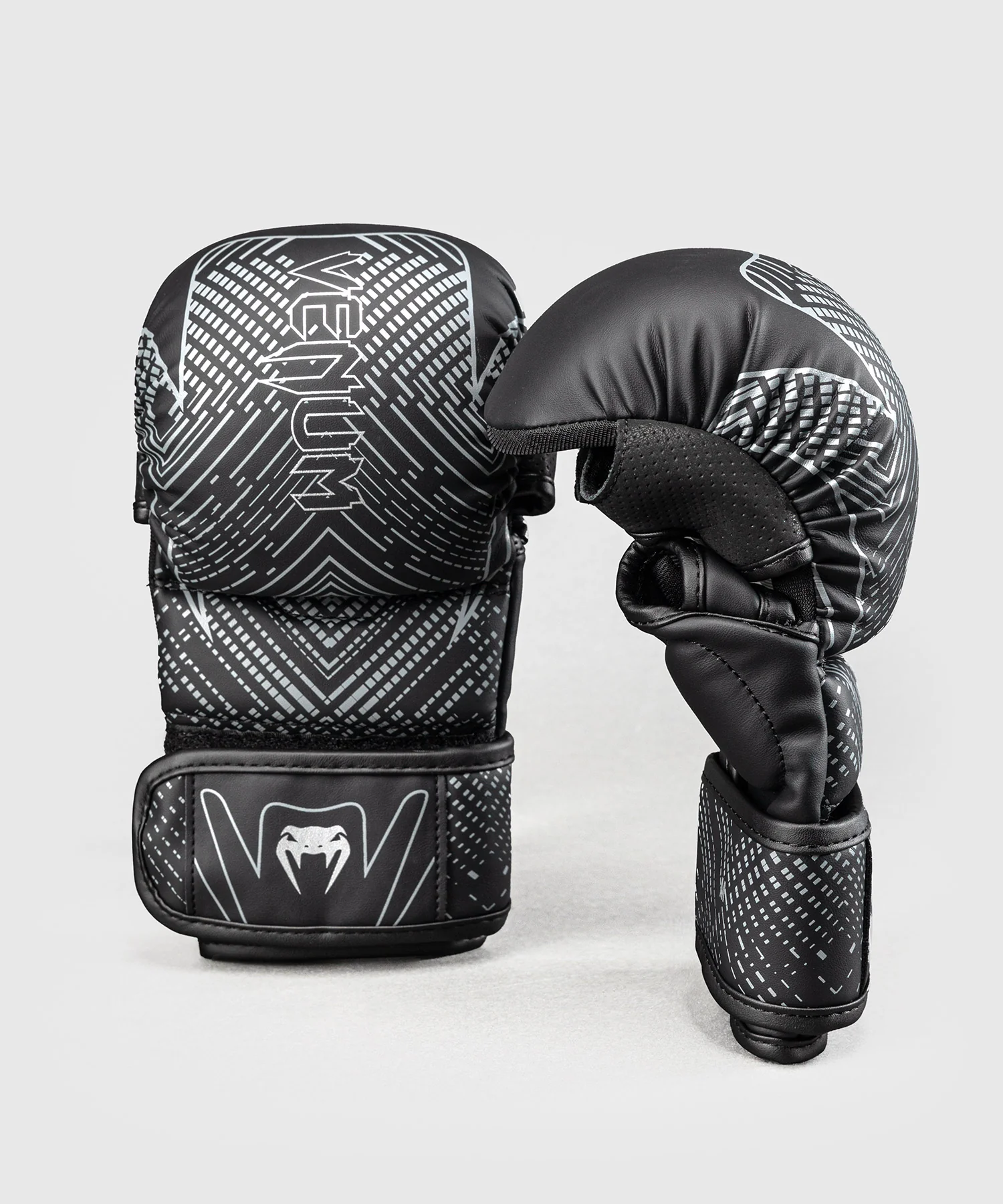 Venum Midnight Fury Gants de Sparring - Noir/Gris/Argent - Image 2