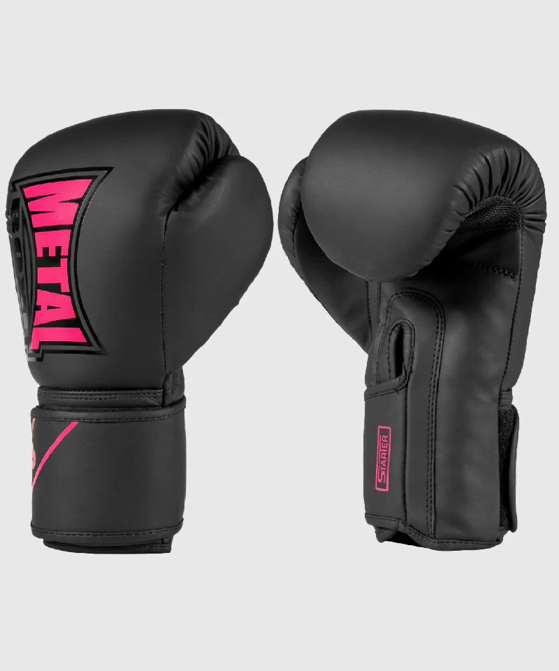 Gants de Metal Boxe Entrainement Metal Starter - Noir/Rose