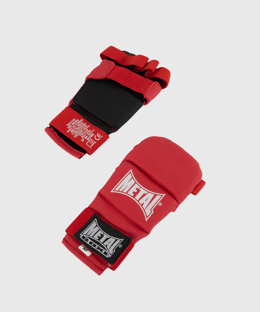 Gants de Metal Boxe Ju Jitsu - Rouge - Image 2