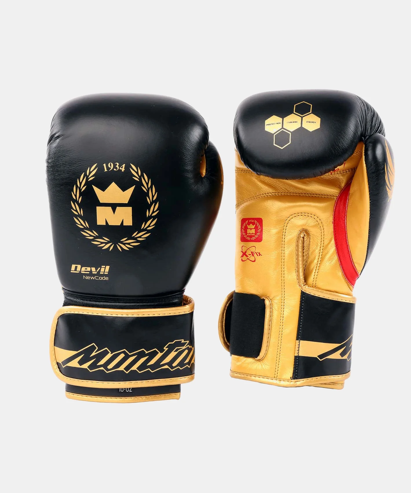 Gants de Boxe multiBoxe Montana Devil - Noir