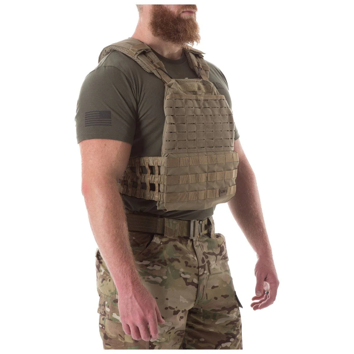 Gilet lesté porte-plaques TacTec 5.11 Tactical - Beige - Image 2