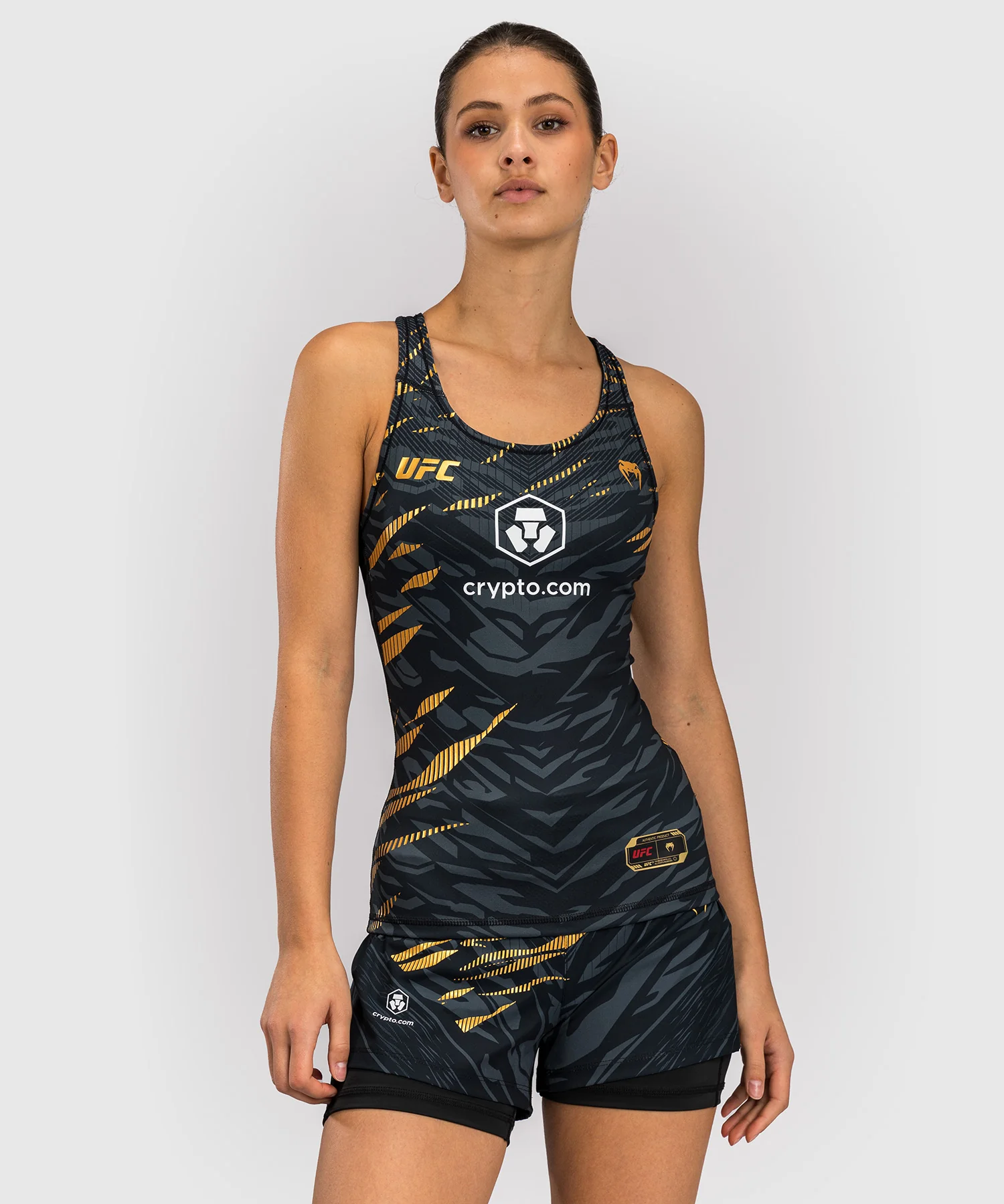 Haut ajusté avec Brassière Intégré pour Femmes UFC Fusion by Venum Authentic Fight Night - Champion