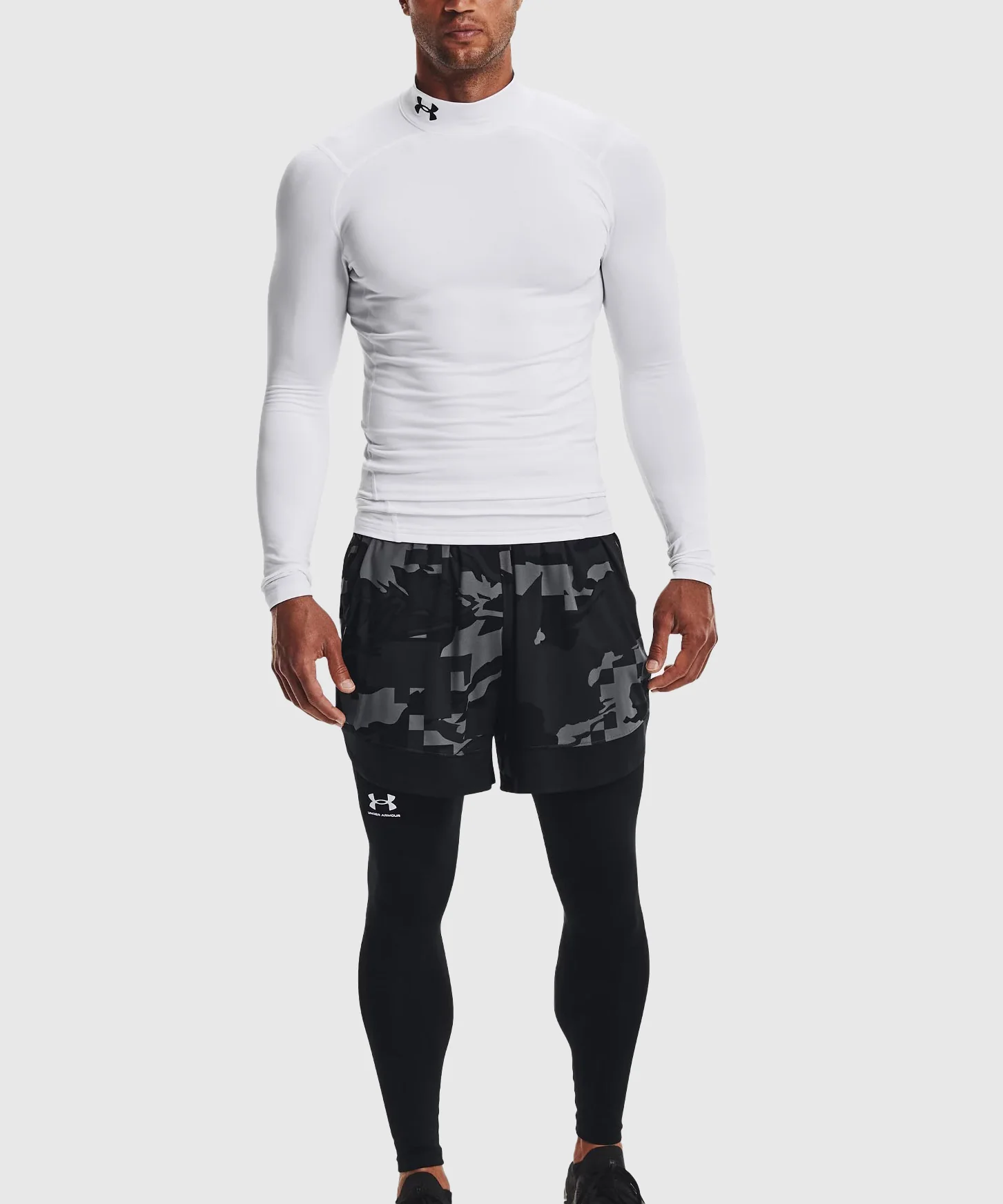 Haut De Compression À Col Montant Under Armour Coldgear - Blanc - Image 3