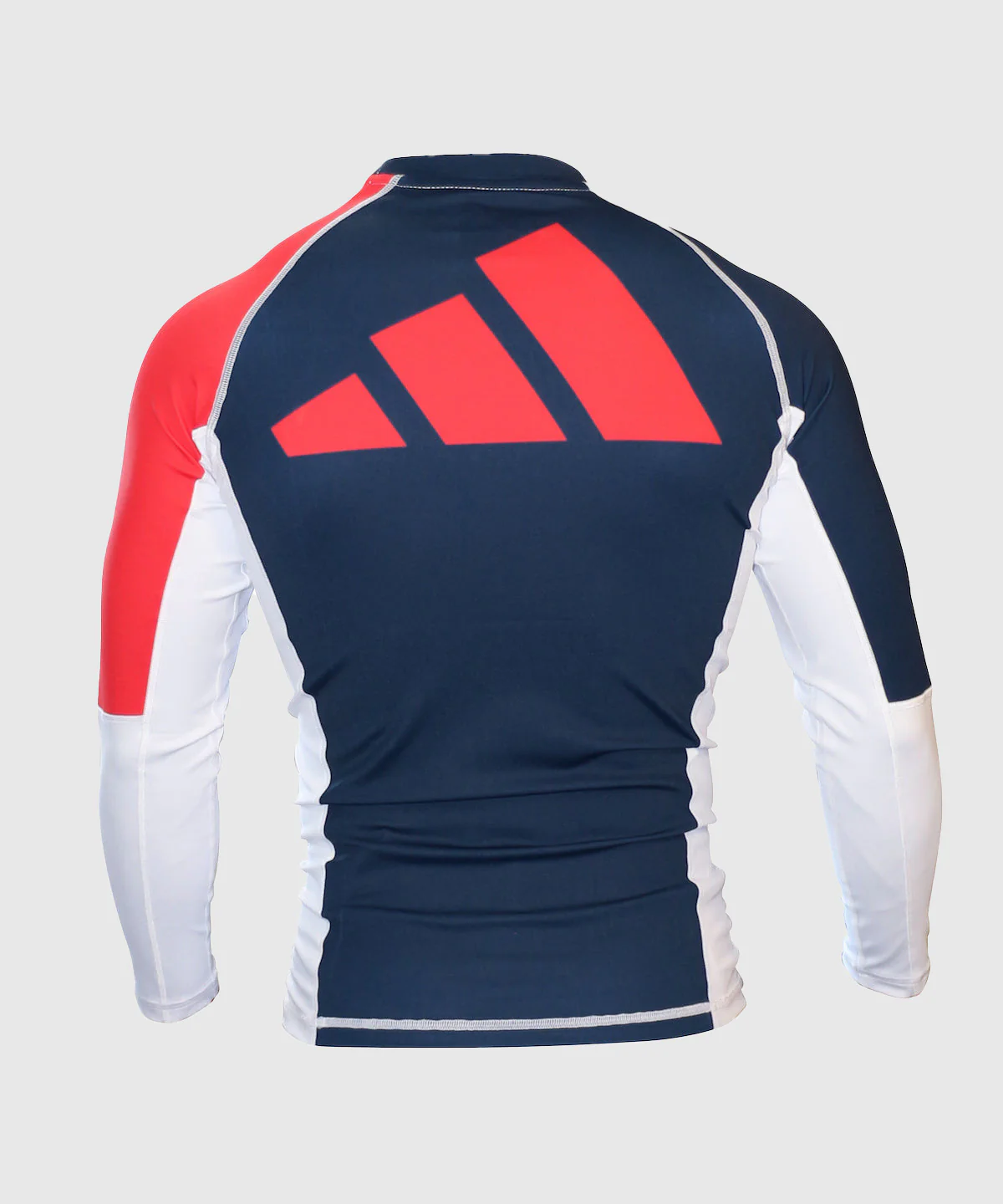 Haut de Compression Manches Longues Adidas - Bleu/Blanc/Rouge - Image 2