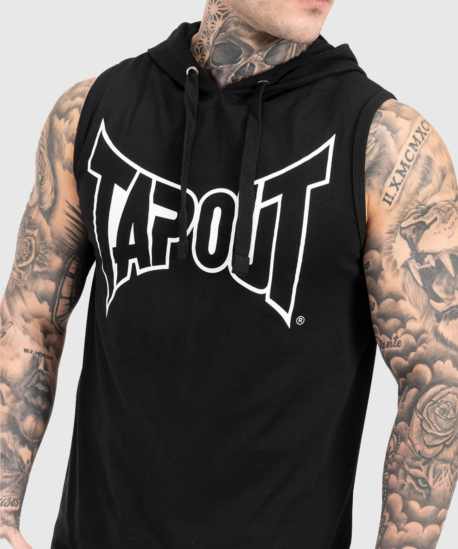 Hoodie Sans Manches Tapout Alemada Hood - Noir/Blanc - Image 3