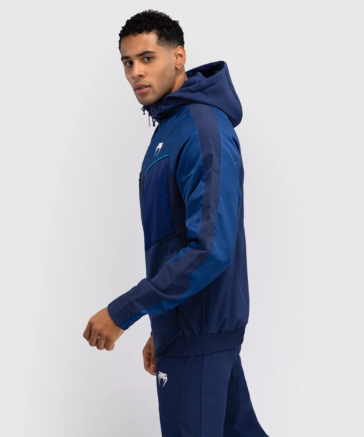 Hoodie Zippé Intégral Venum x Top Rank Original pour Hommes - Bleu Marine - Image 3