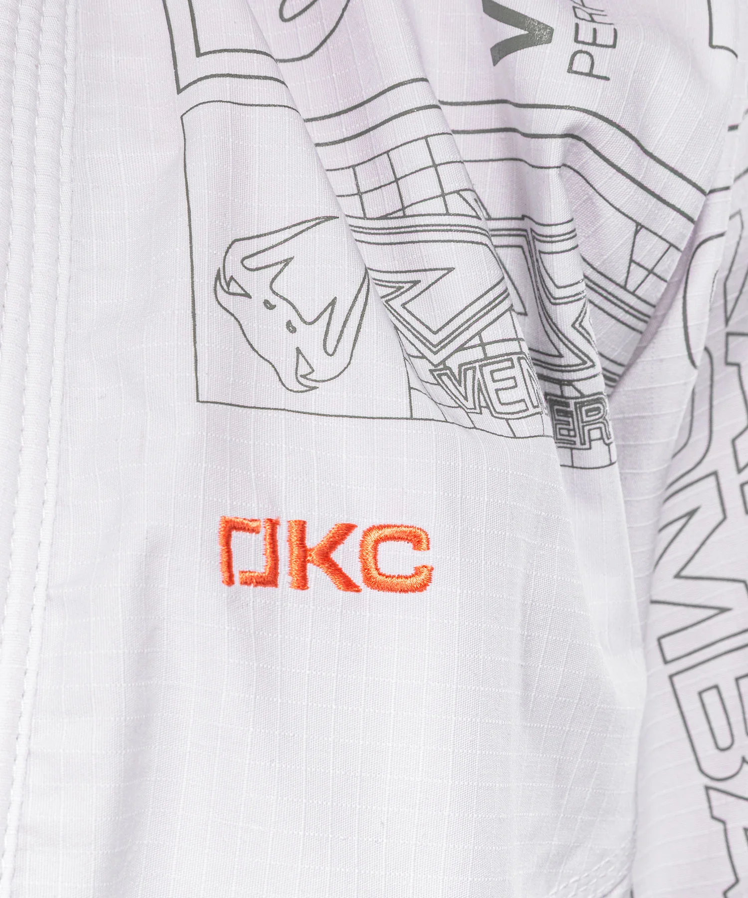 Kimono de JJB Karate Combat by Venum – Blanc/Gris - Image 6