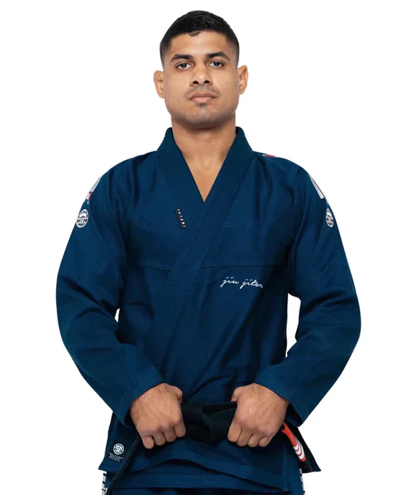 KIMONO DE JJB TATAMI FIGHTWEAR ELEMENTS SUPERLITE - BLEU MARINE - Image 4