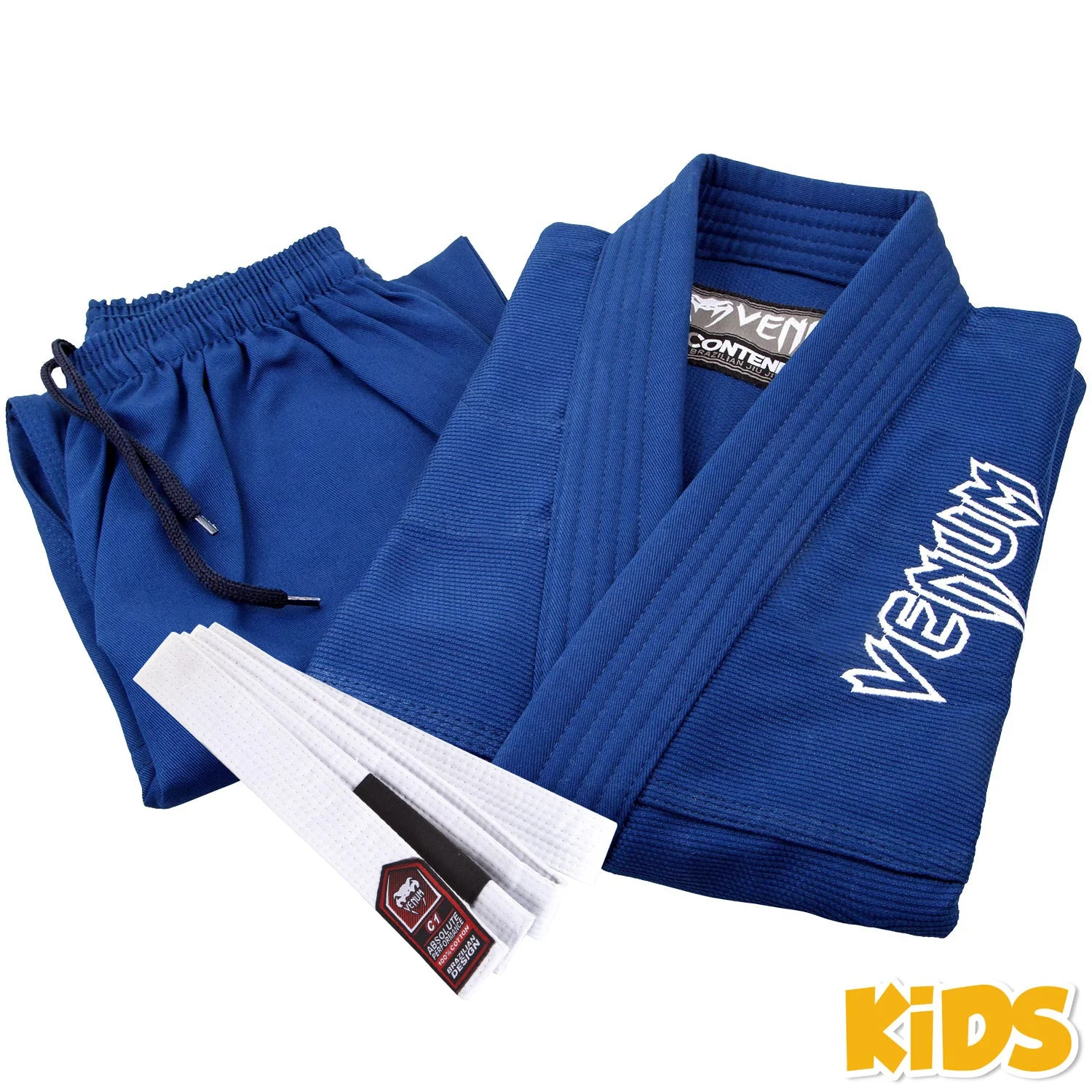 Kimono JJB Bleu (Ceinture blanche offerte) Venum Contender pour Enfants - Image 3