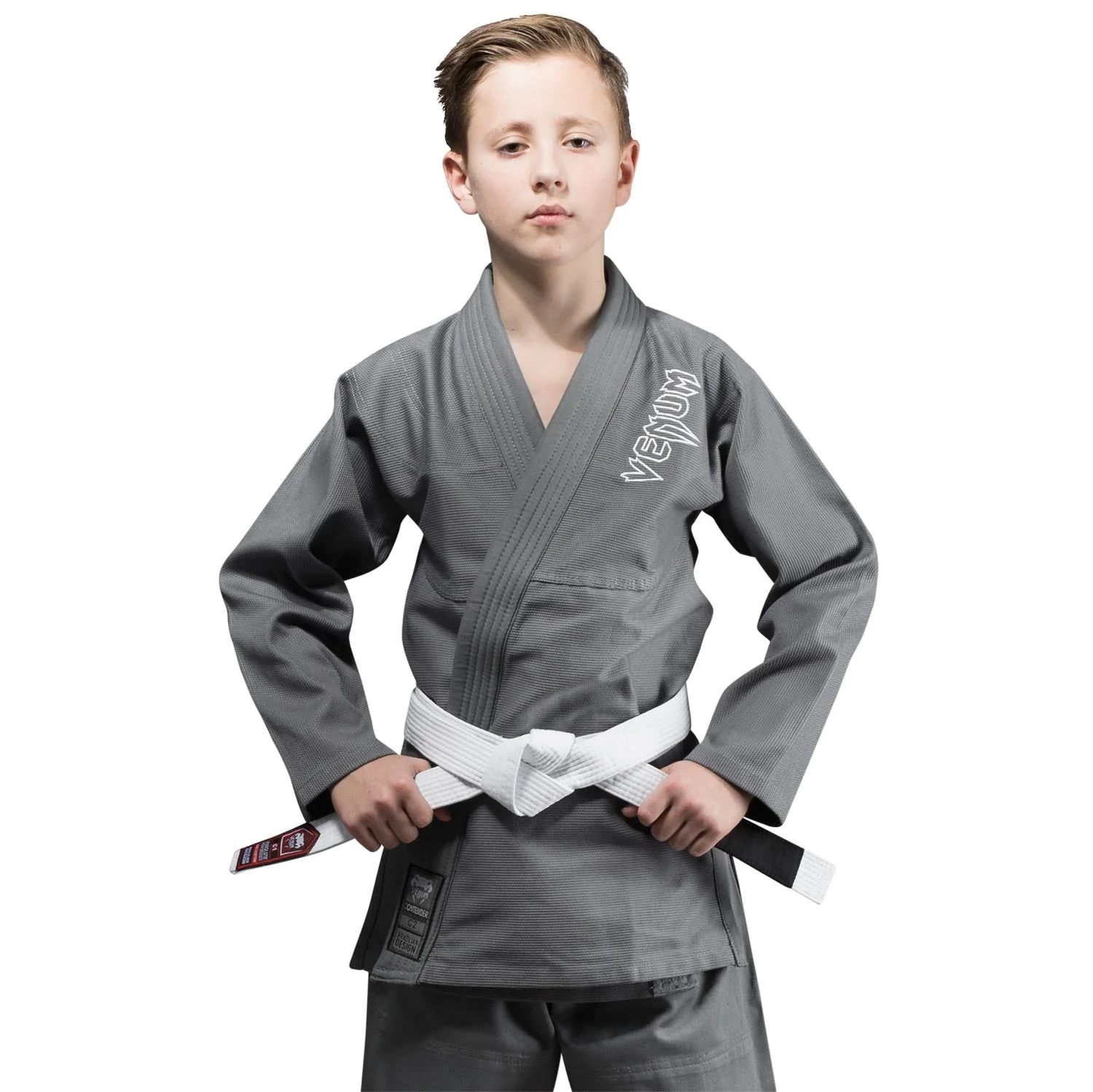 Kimono JJB Gris (Ceinture blanche offerte) Venum Contender pour Enfants