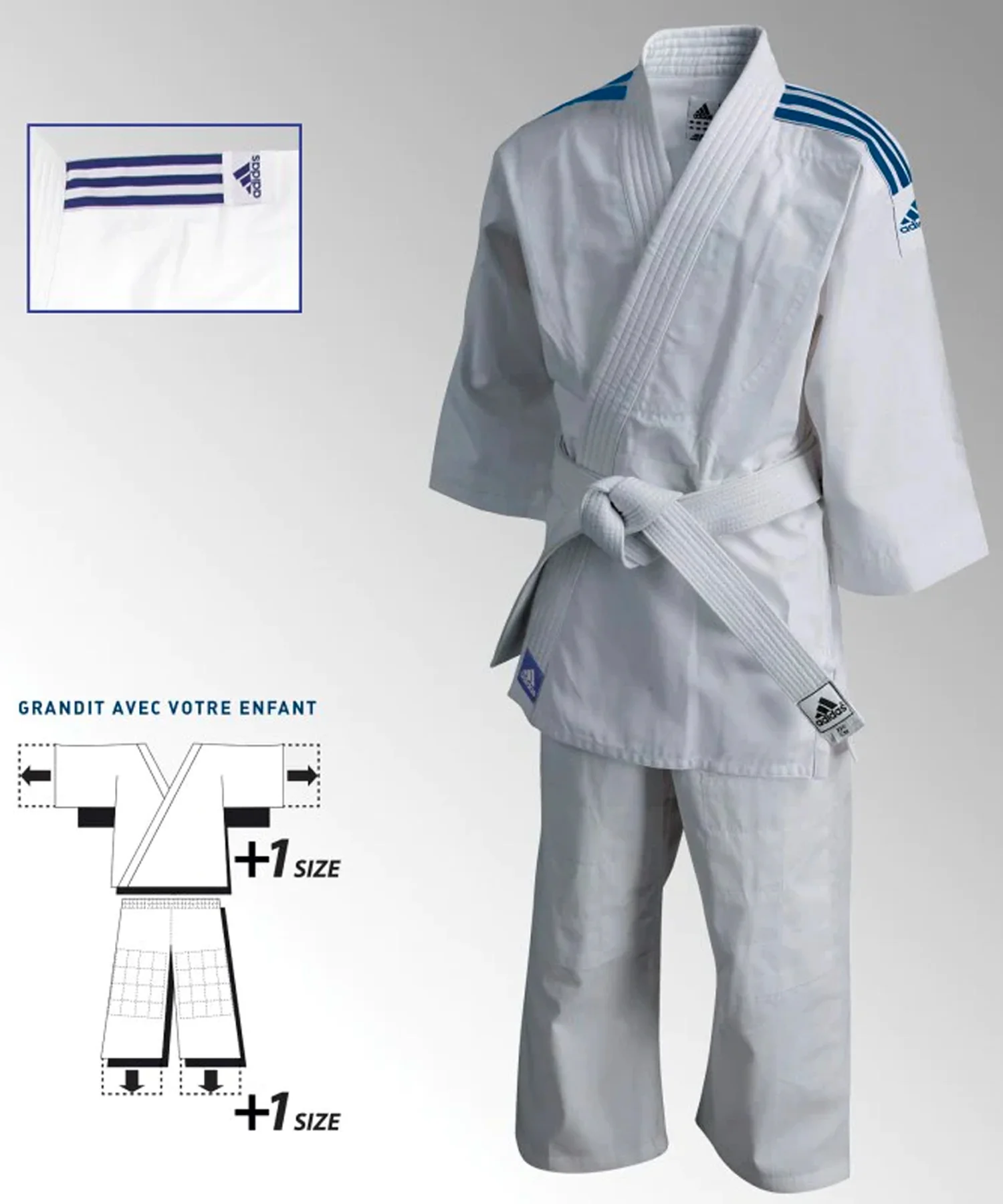 Kimono de Judo Adidas 200 Evolution - Blanc - Image 3
