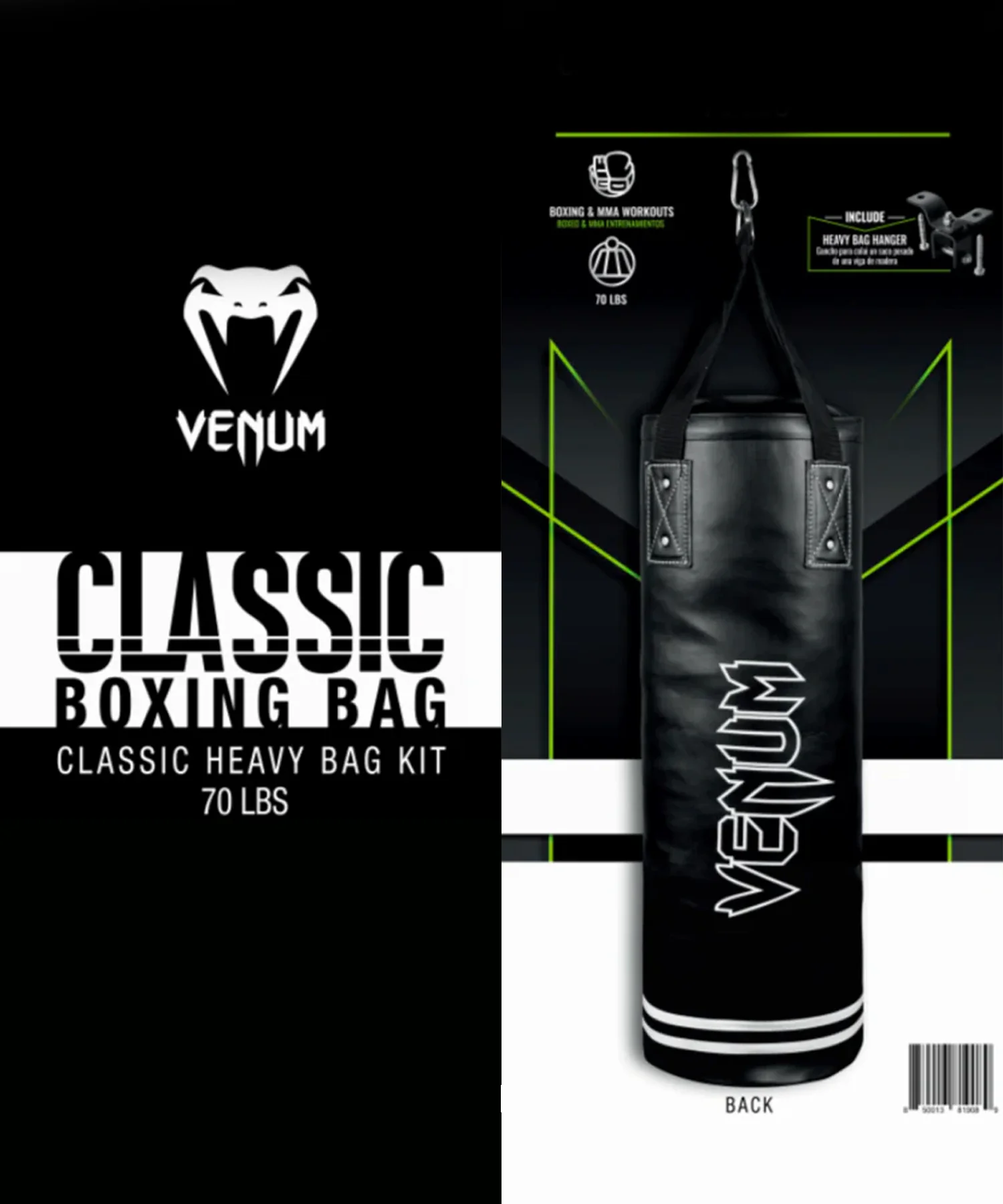 Sac de Frappe Lourd Venum Classic – 70lbs – Édition WLMT - Image 5