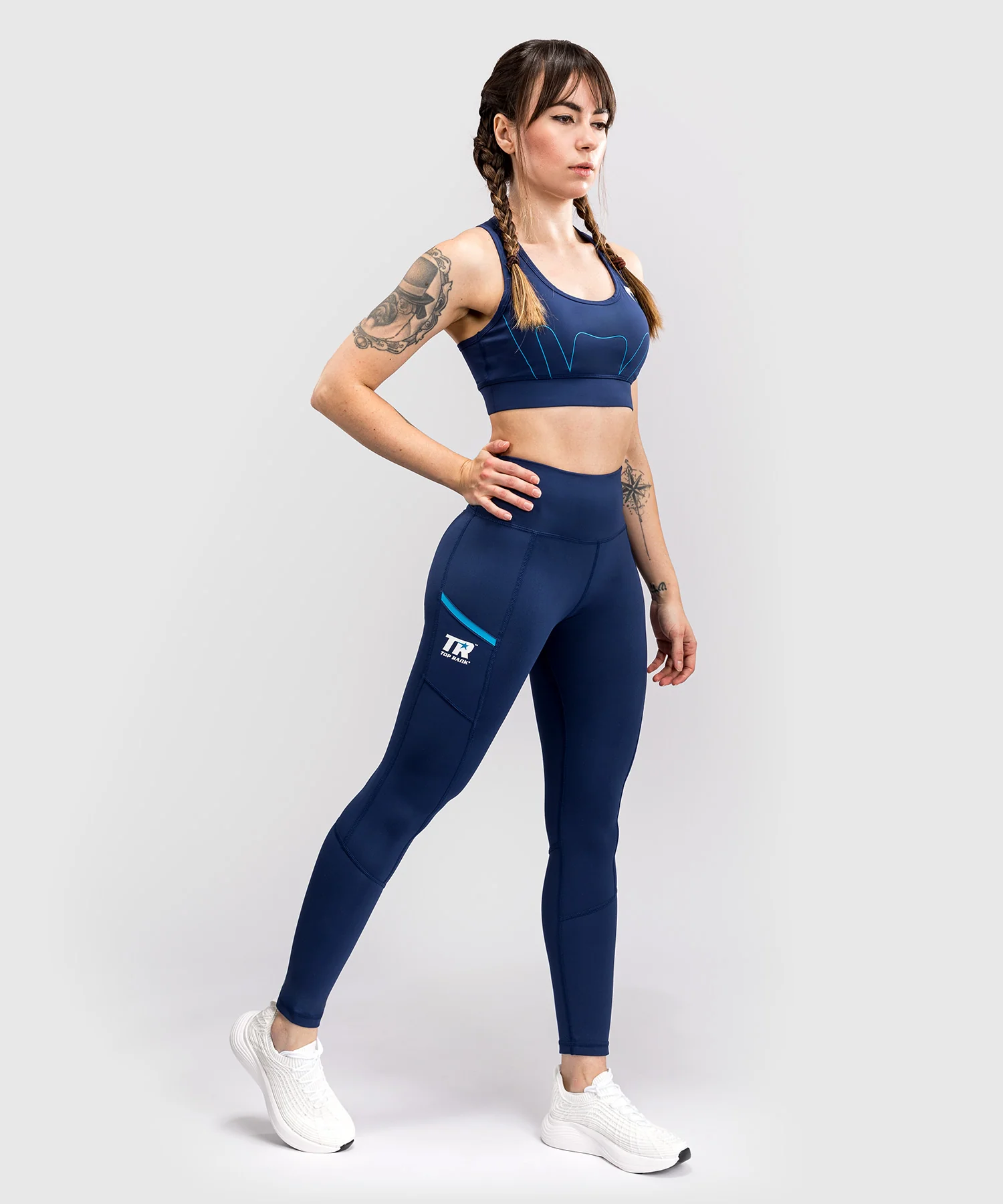 Legging 7/8 Venum x Top Rank Original pour Femmes - Bleu Marine - Image 2
