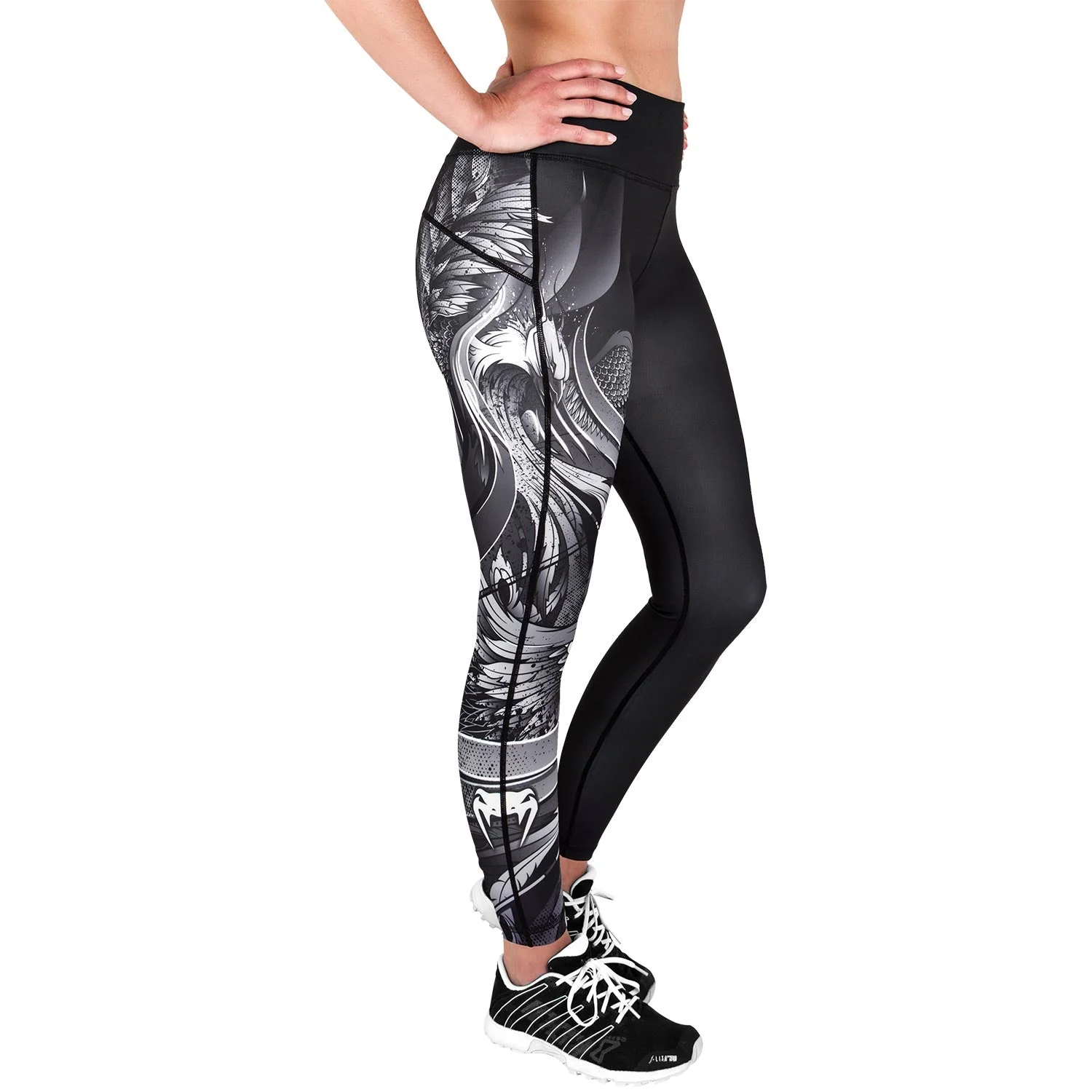 Legging Femme Phoenix - Noir/Blanc - Image 6