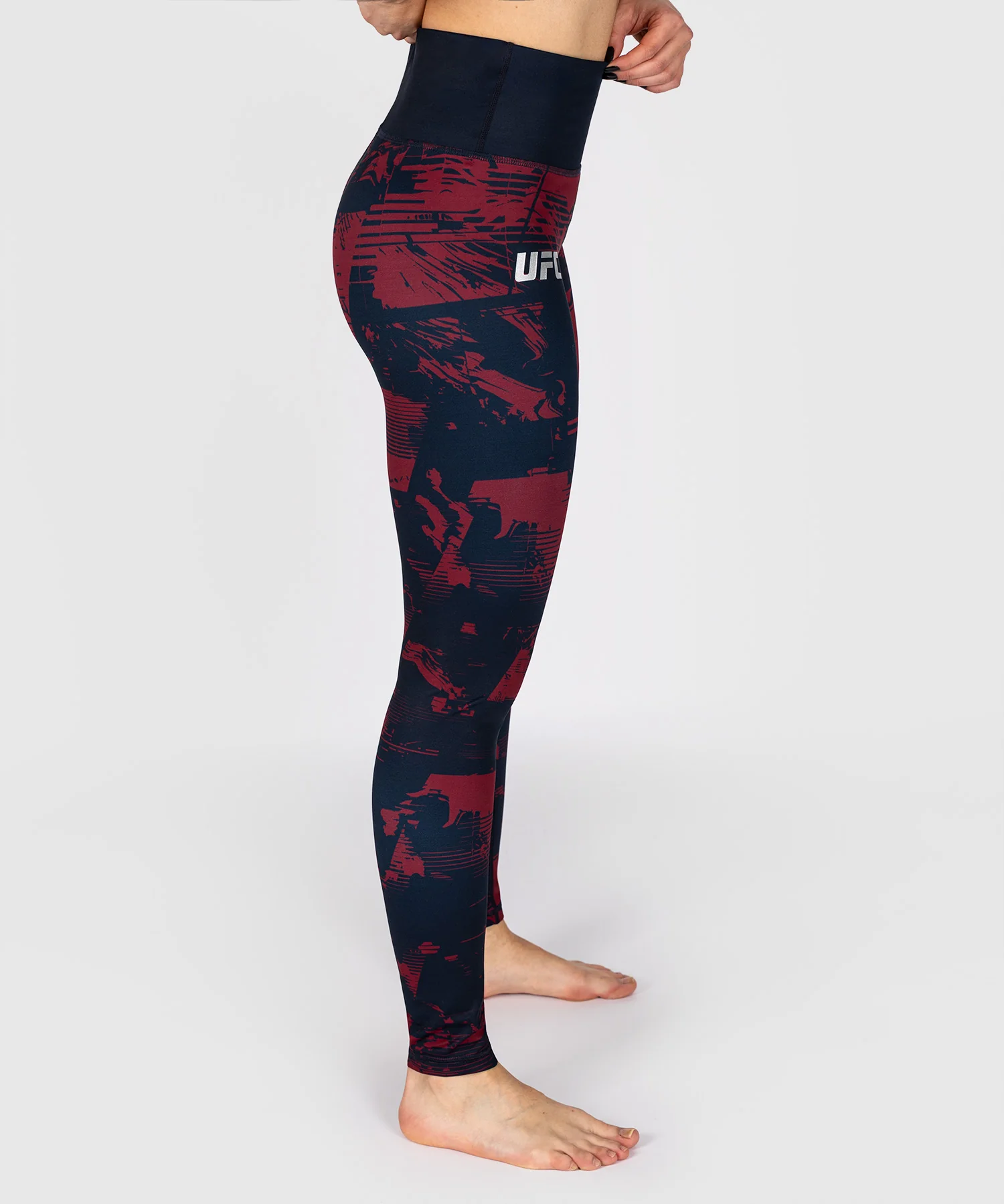 Legging Femme UFC Zenith by Venum Authentic Fight Week - Bleu marine/Bordeaux/Argent - Image 2