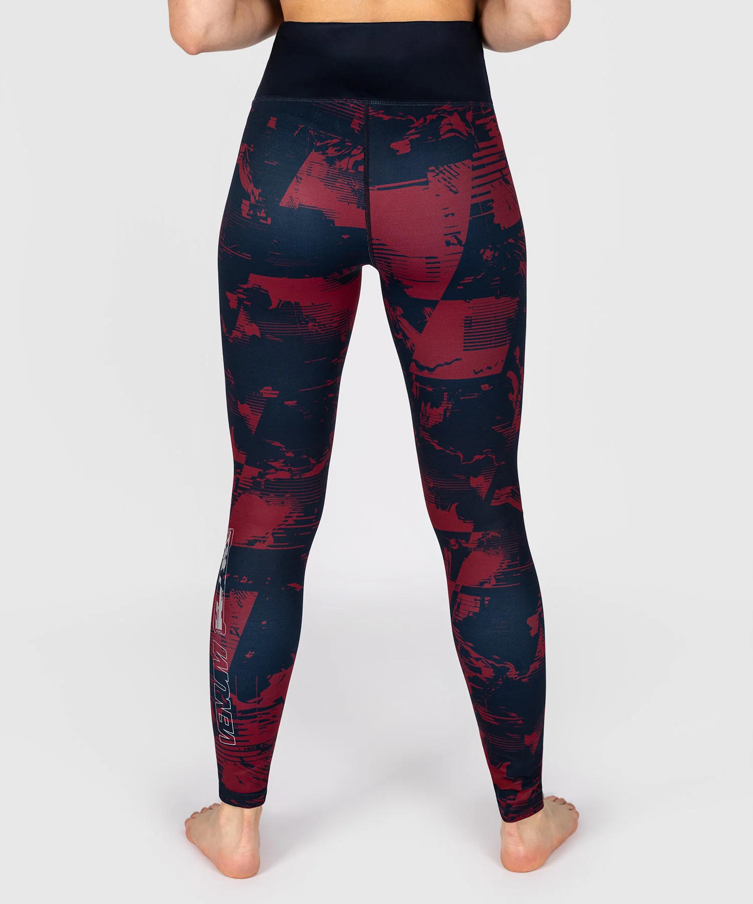 Legging Femme UFC Zenith by Venum Authentic Fight Week - Bleu marine/Bordeaux/Argent - Image 4
