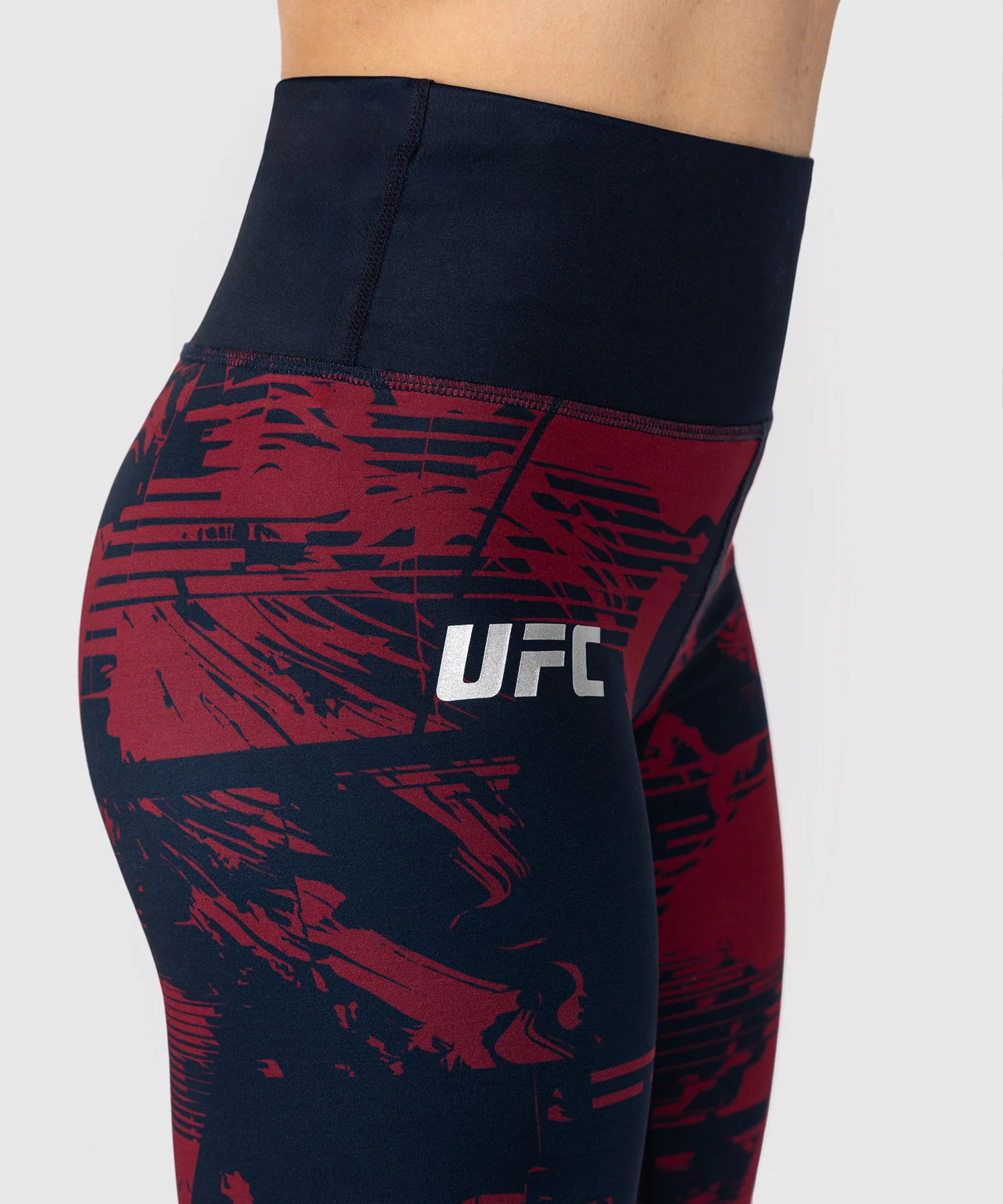 Legging Femme UFC Zenith by Venum Authentic Fight Week - Bleu marine/Bordeaux/Argent - Image 5