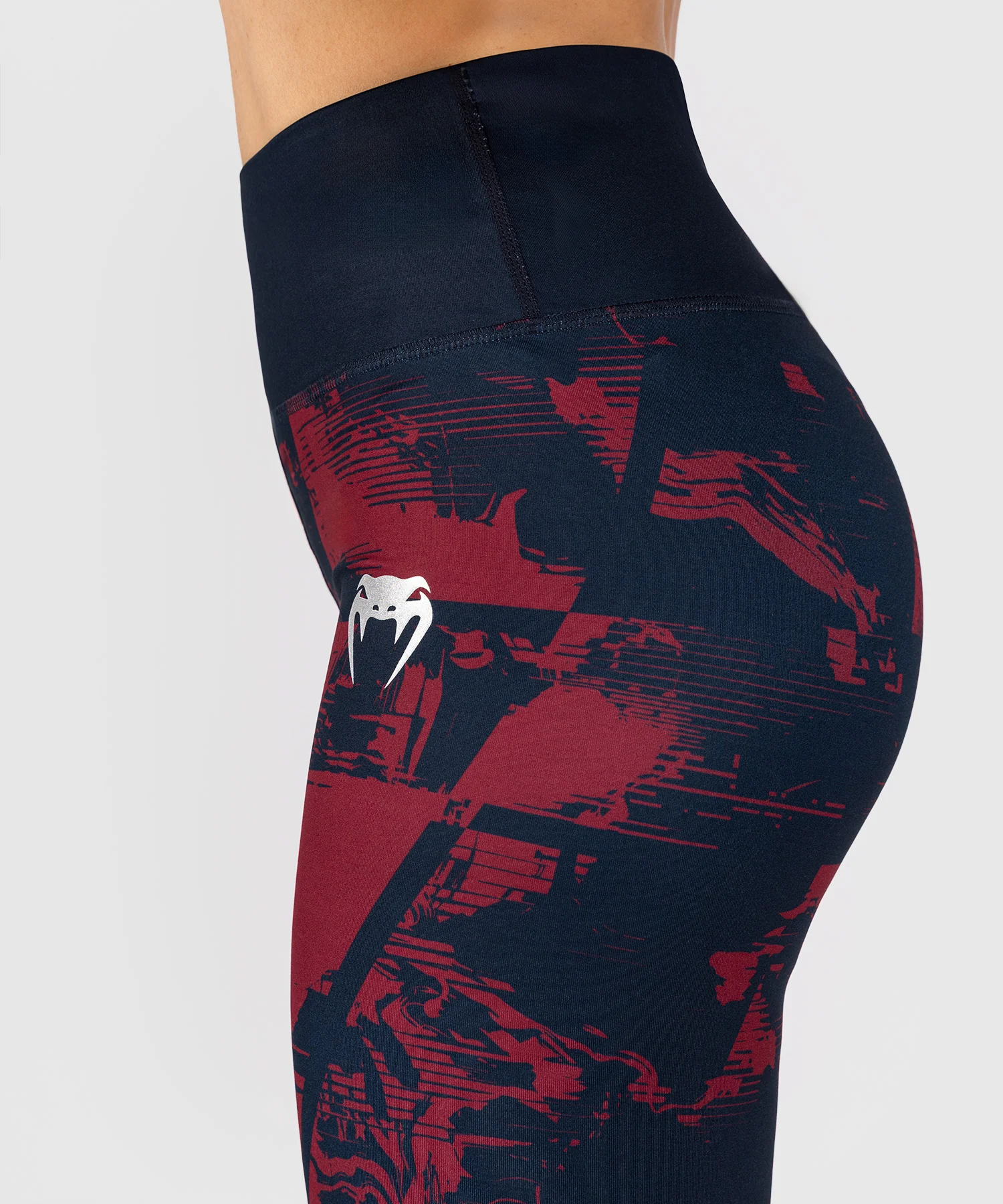 Legging Femme UFC Zenith by Venum Authentic Fight Week - Bleu marine/Bordeaux/Argent - Image 6