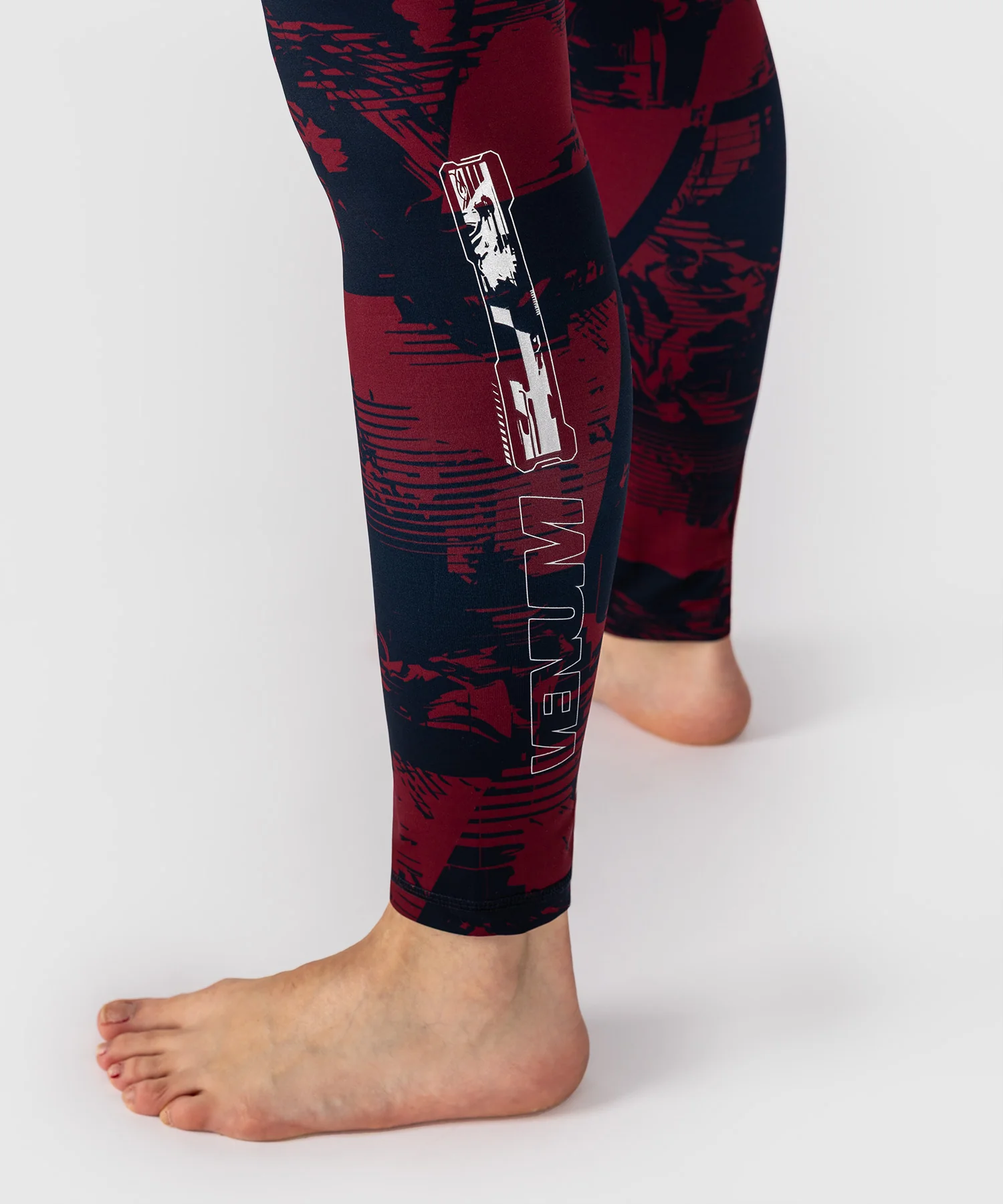 Legging Femme UFC Zenith by Venum Authentic Fight Week - Bleu marine/Bordeaux/Argent - Image 7