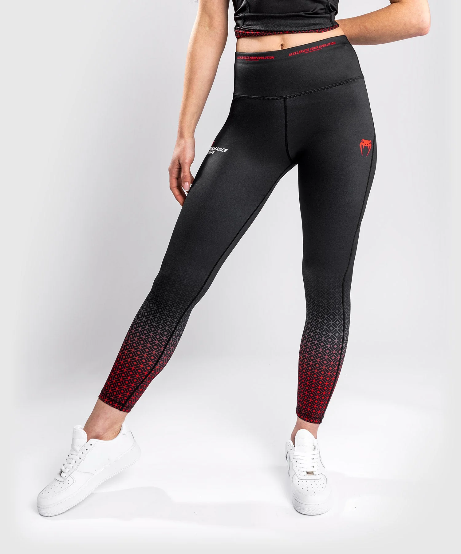 Legging UFC Venum Performance Institute - Noir/Rouge - Image 2