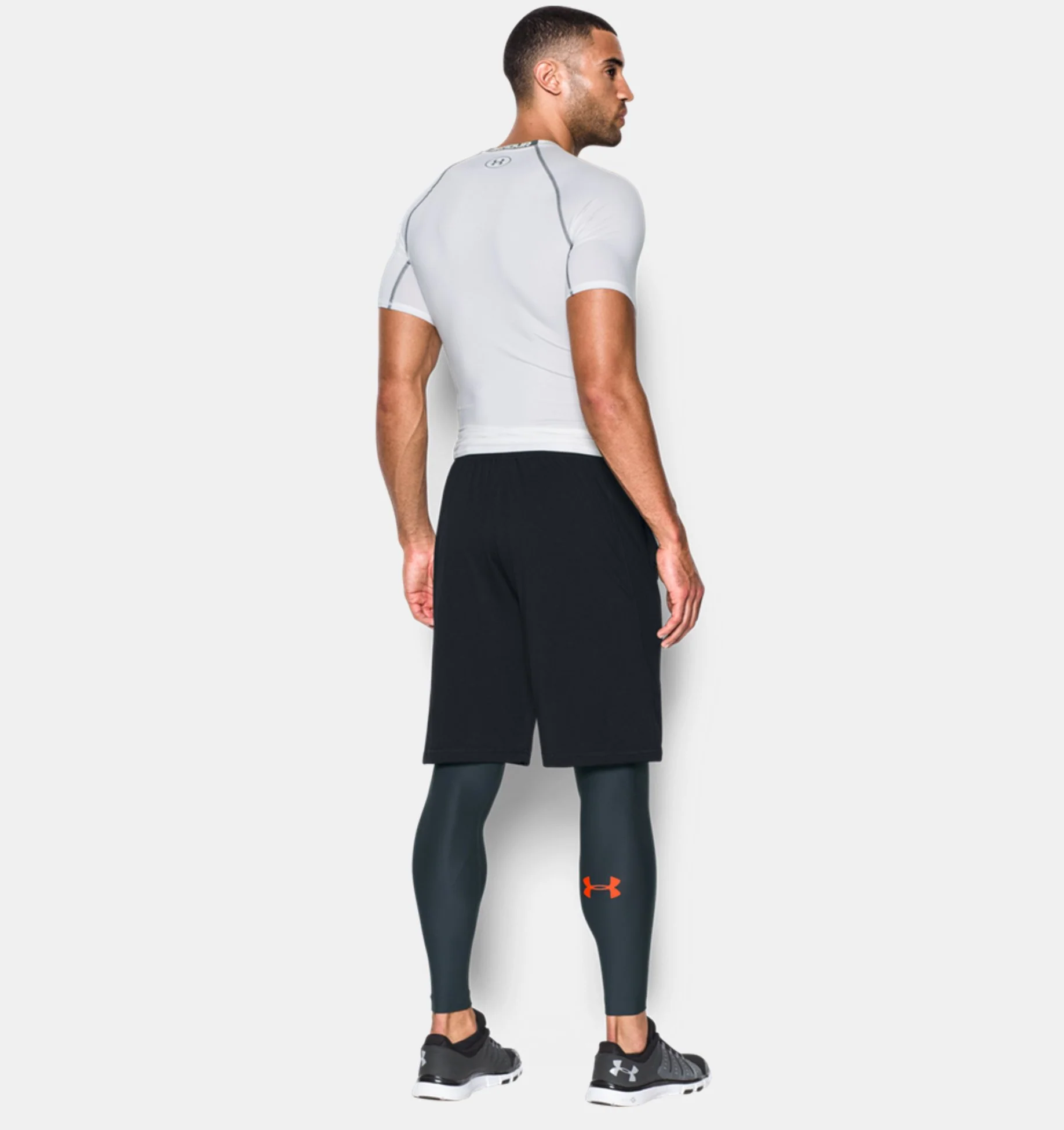 Legging Under Armour HeatGear® pour homme - Gris/Orange - Image 4