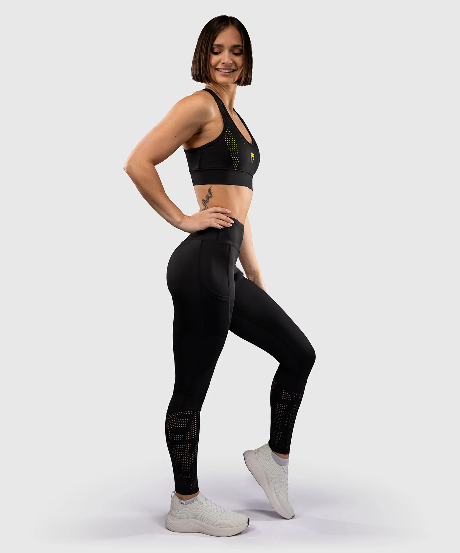 Legging Venum Lazer Pour Femme - Noir/Jaune - Image 8