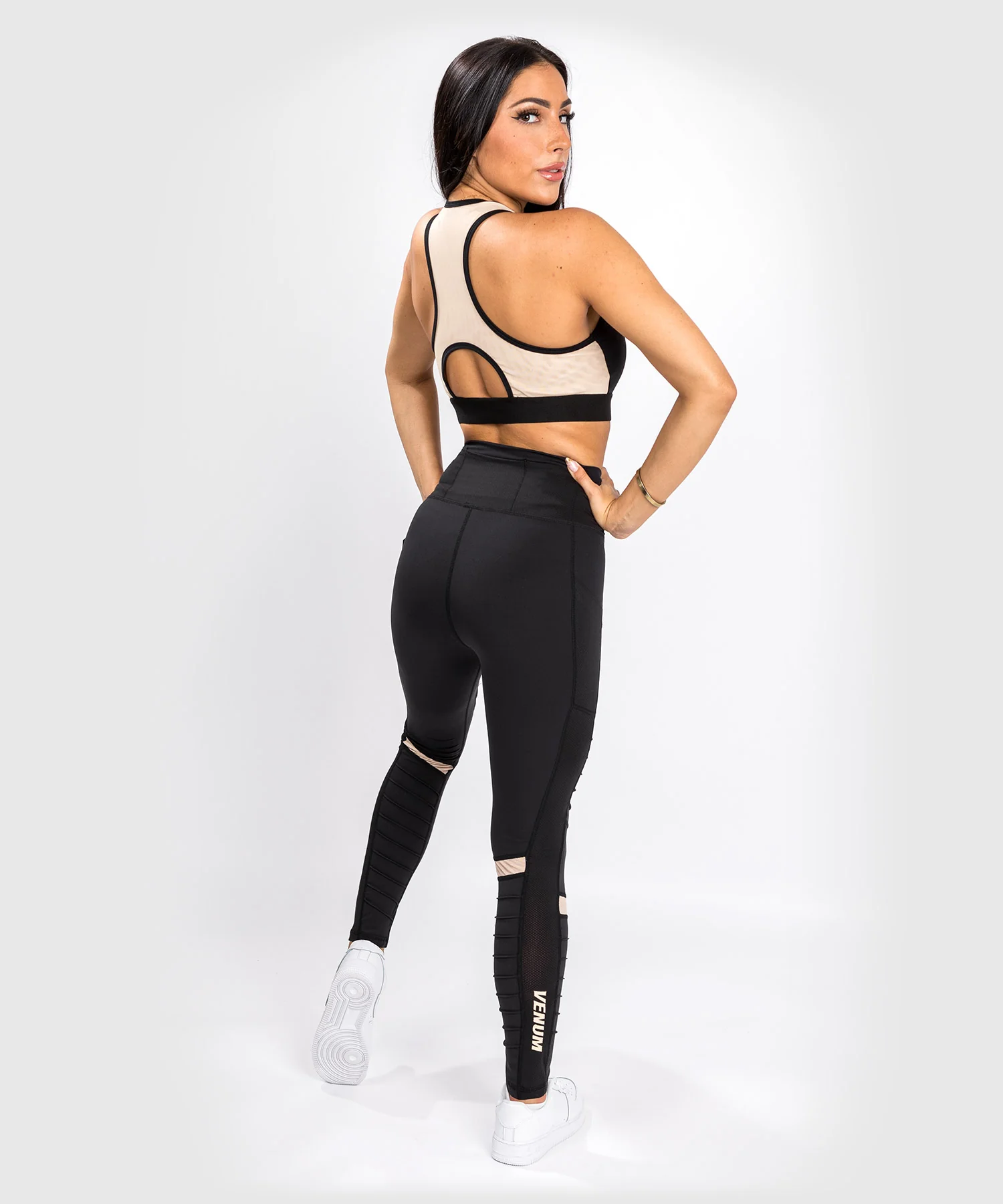 Legging Venum Moto - Pour Femme - Noir/Sable - Image 4