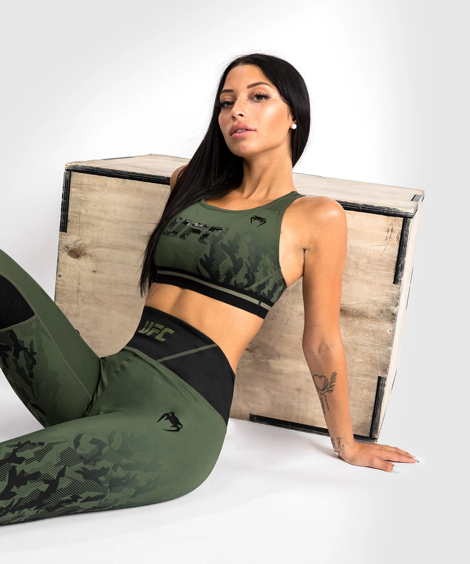 Leggings Femme UFC Venum Authentic Fight Week - Kaki - Image 6