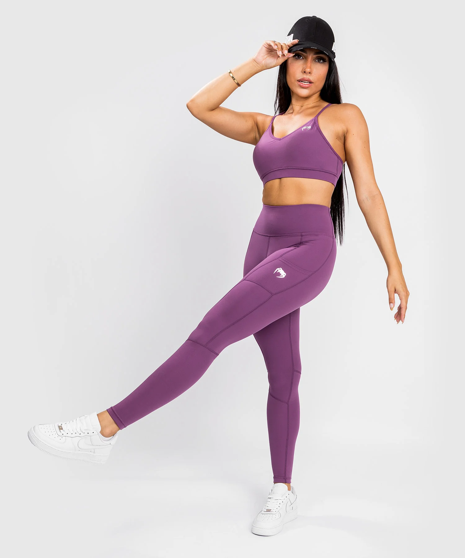Leggings Venum Essential Performance -  Orchidée Sombre/Argent Brossé - Image 5