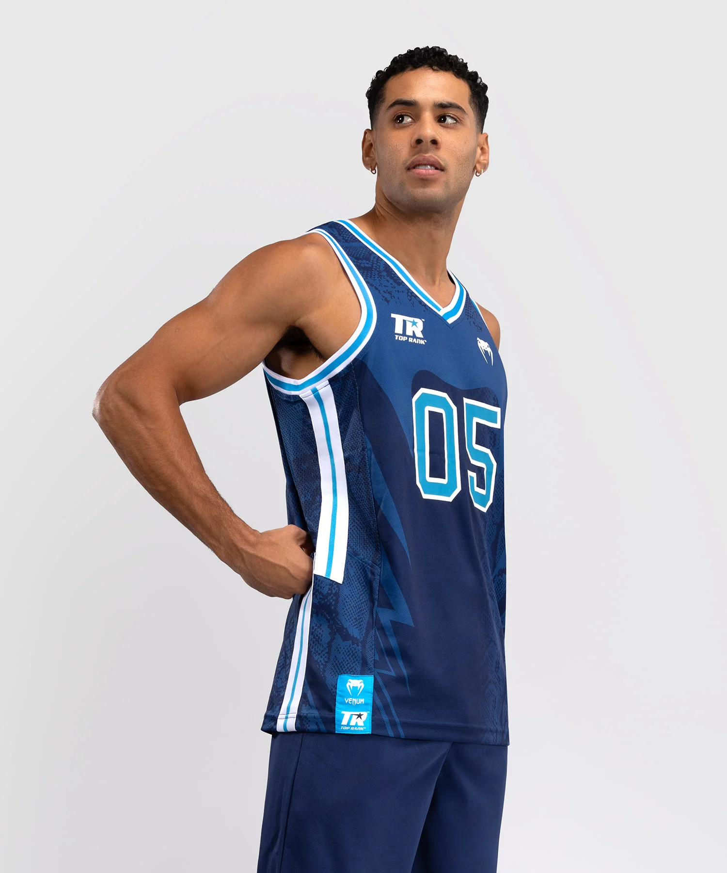 Maillot de Basket Venum x Top Rank Original pour Hommes - Bleu Marine - Image 2