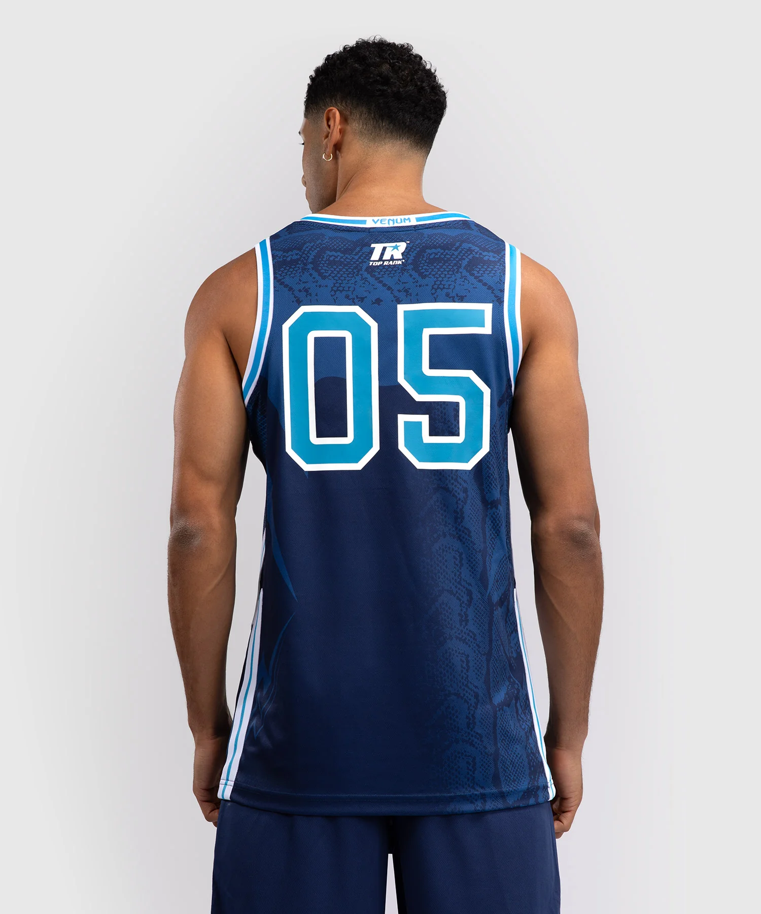 Maillot de Basket Venum x Top Rank Original pour Hommes - Bleu Marine - Image 3
