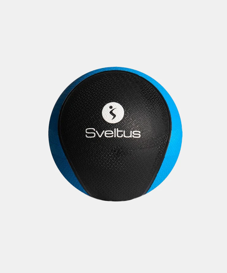 Medecine Ball Sveltus Rubber - 2 Kg - Noir/Bleu - Image 2