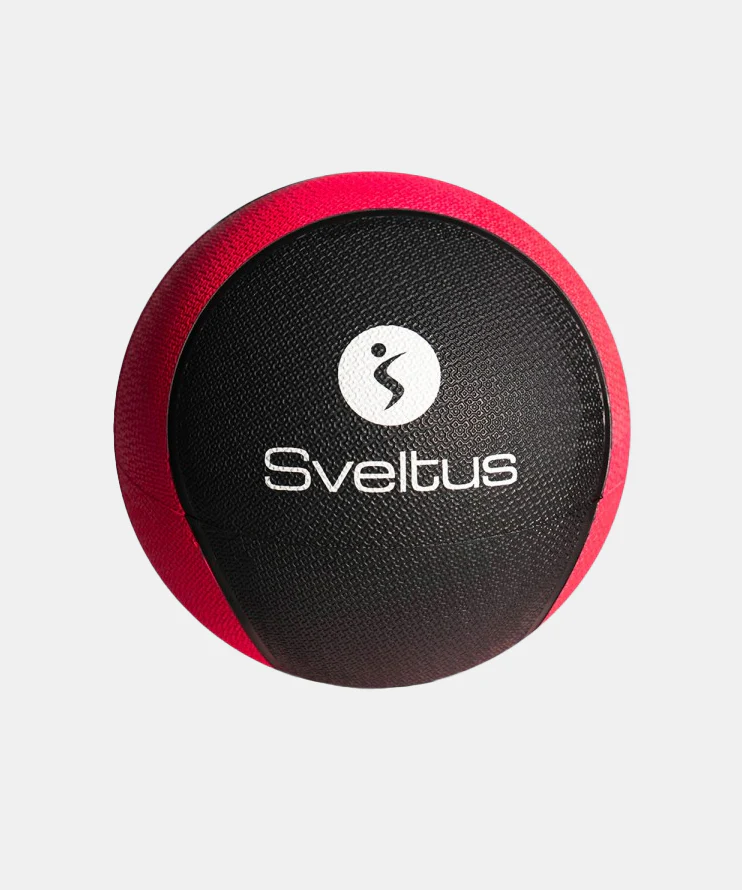 Medecine Ball Sveltus Rubber - 4 Kg - Noir/Rouge - Image 2