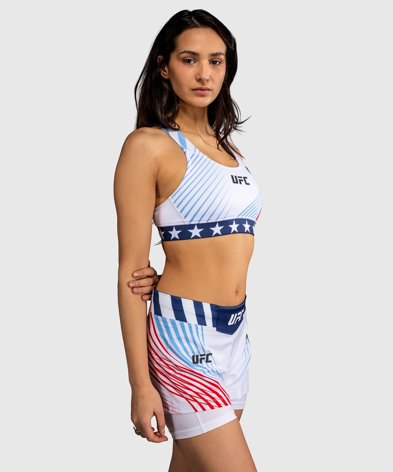 Official UFC Freedom 250 by Venum Authentic Fight Night Brassière de sport pour femme - Blanc - Image 3