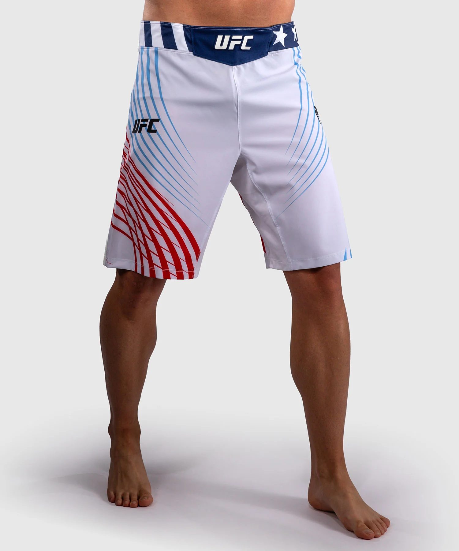 Official UFC Freedom 250 by Venum Authentic Fight Night Short de combat coupe longue pour homme - Blanc