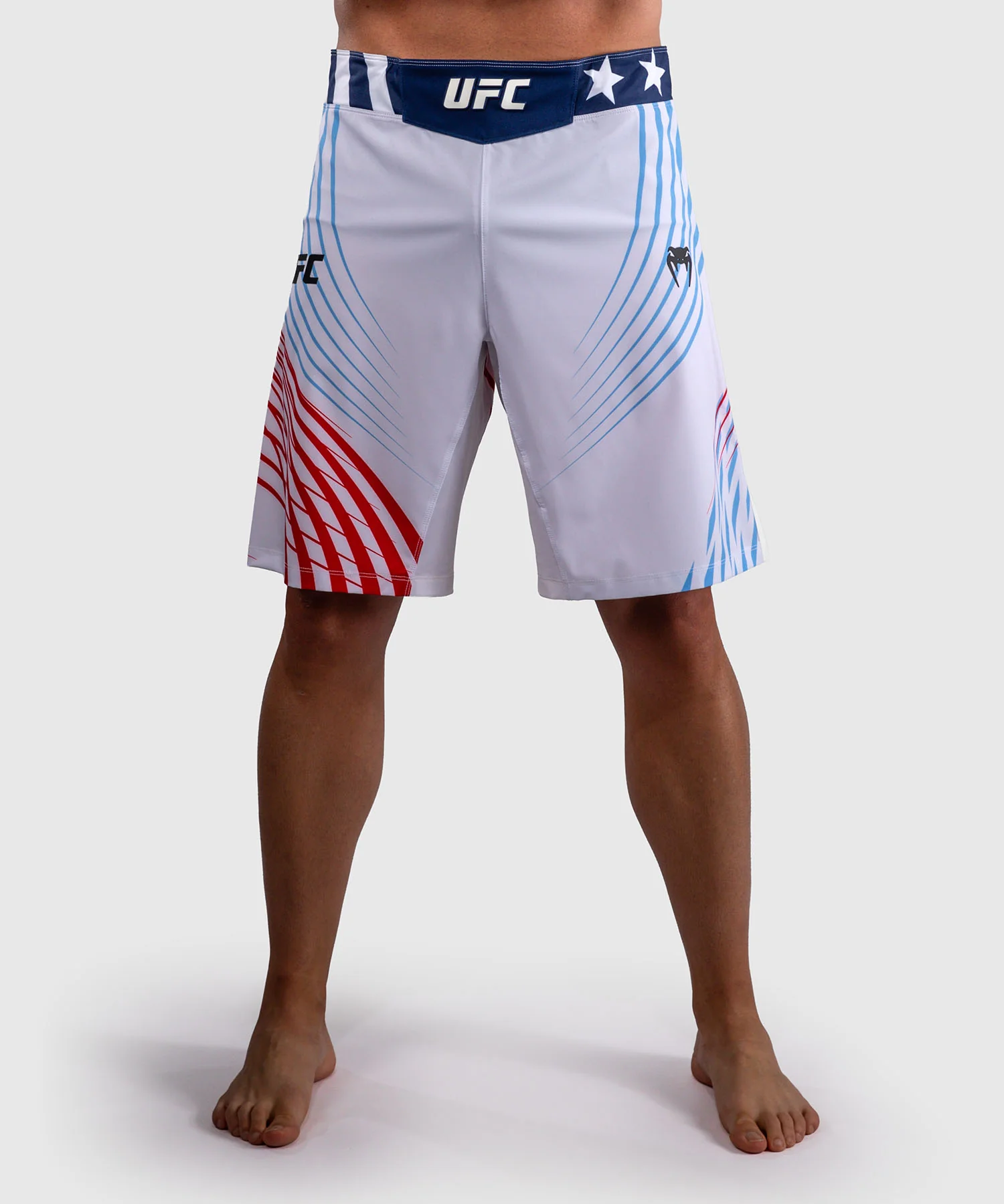 Official UFC Freedom 250 by Venum Authentic Fight Night Short de combat coupe longue pour homme - Blanc - Image 2