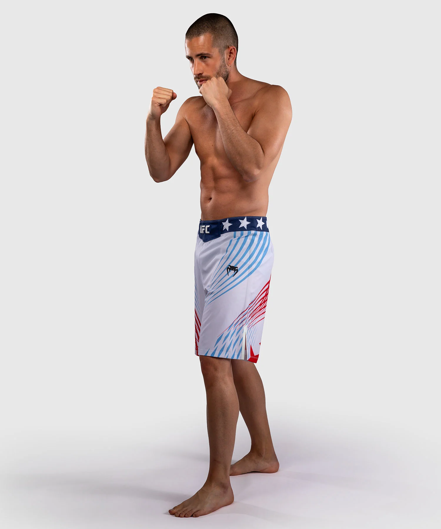 Official UFC Freedom 250 by Venum Authentic Fight Night Short de combat coupe longue pour homme - Blanc - Image 7