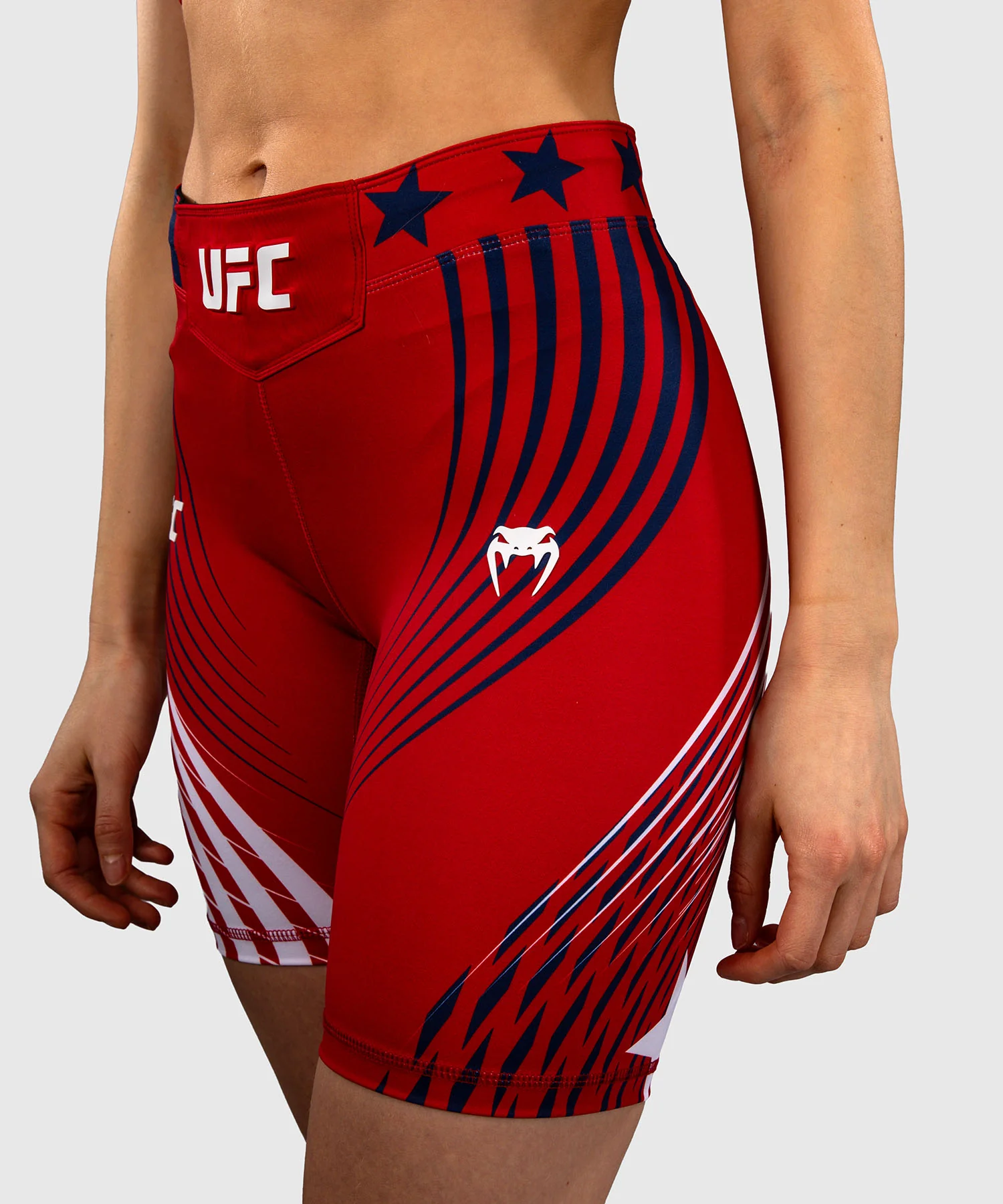 Official UFC Freedom 250 by Venum Authentic Short Vale Tudo coupe longue pour femme - Rouge - Image 5