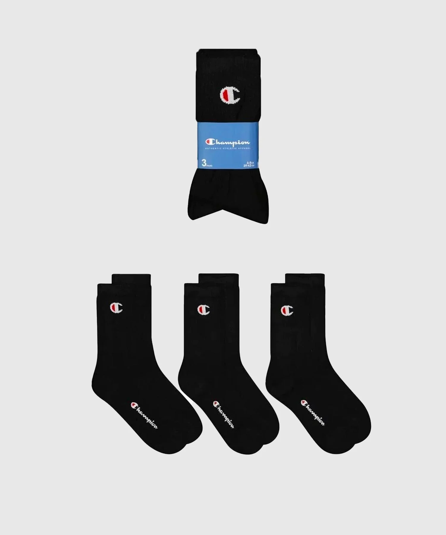 Pack De 3 PAires De Chaussettes Champion - Noir - Image 3